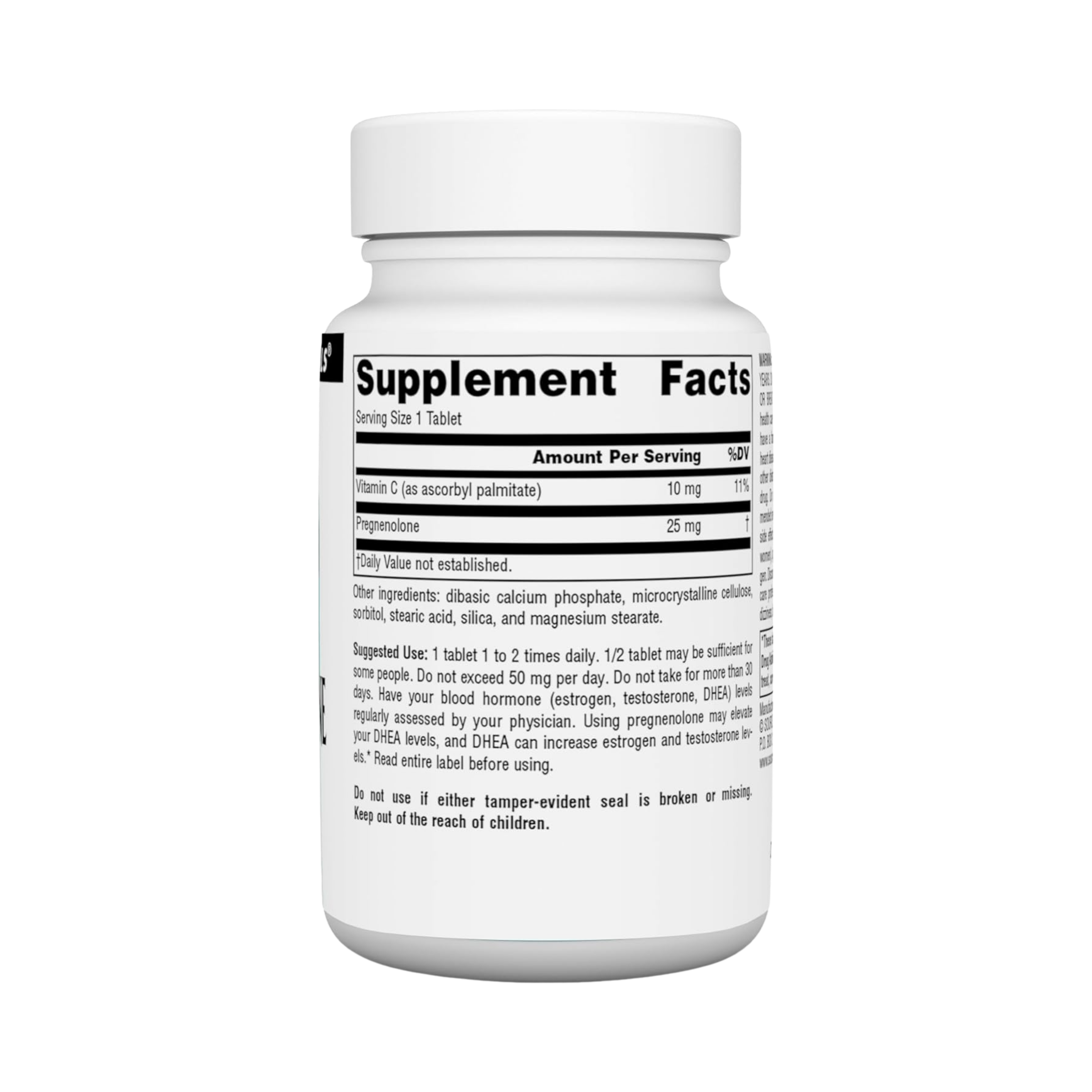 Source Naturals, Pregnenolone, 25 Mg, 60 Tablets