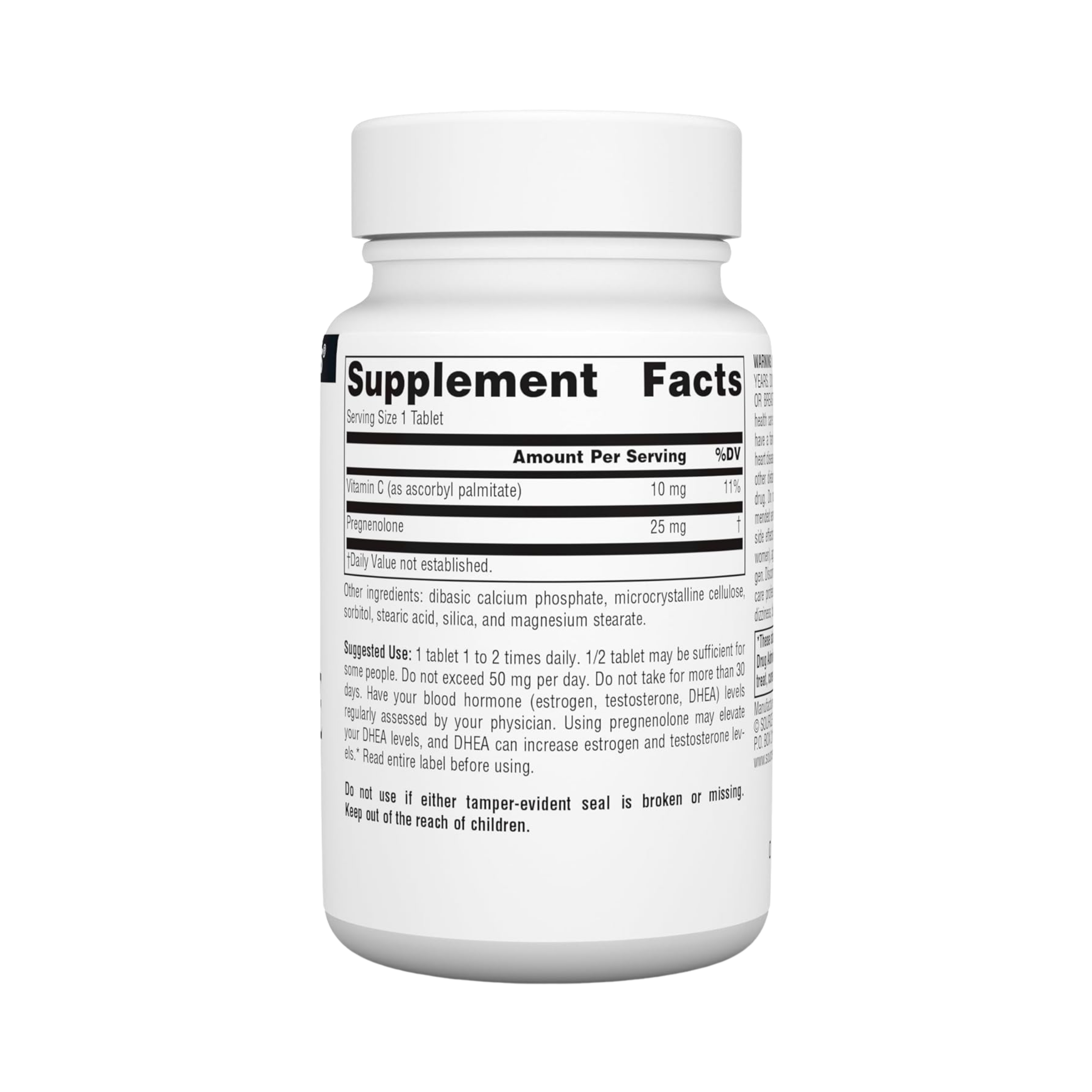 Source Naturals, Pregnenolone, 25 Mg, 120 Tablets