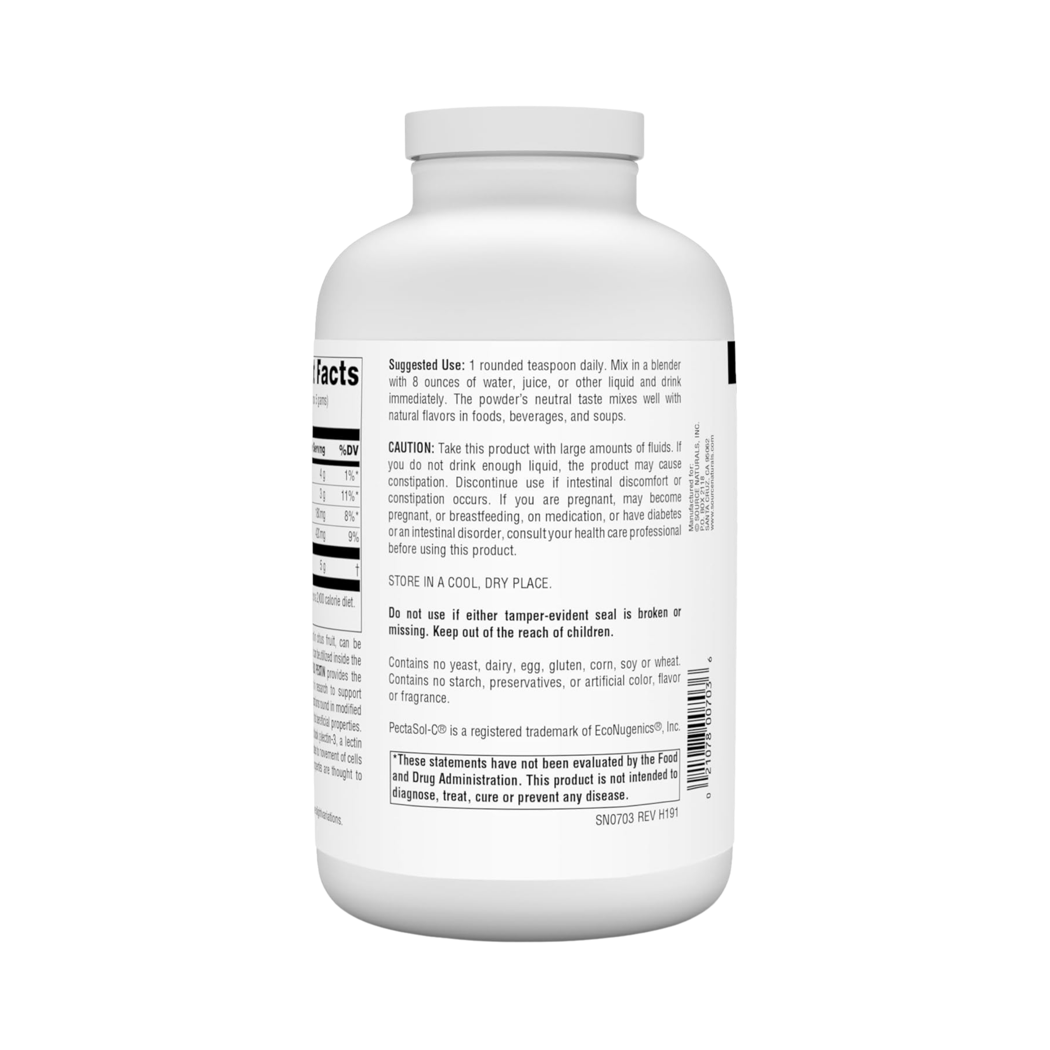 Source Naturals, Modified Citrus Pectin, PectImmune, 400 Powder