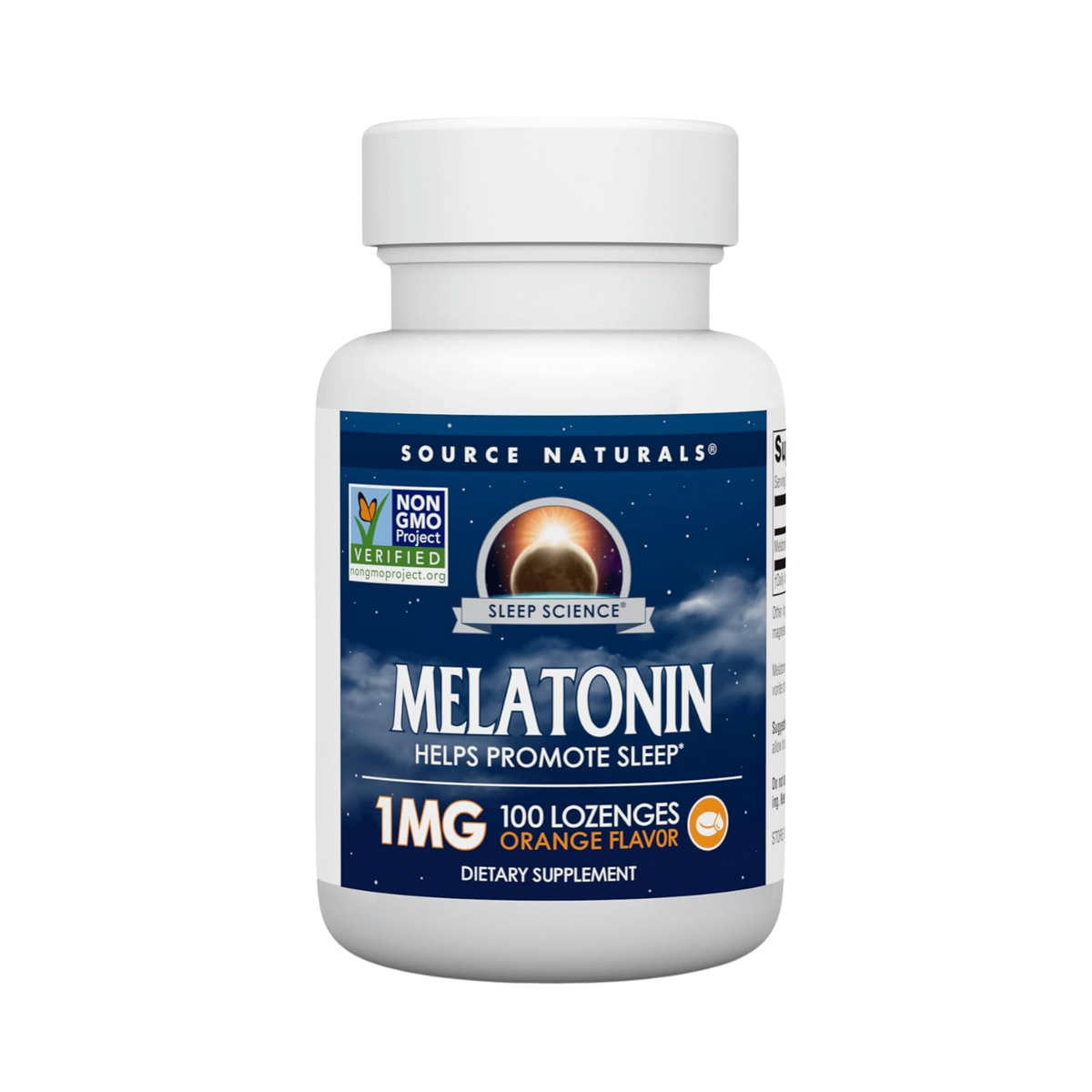 Source Naturals, Sleep Science Melatonin, 1 Mg, Orange 100 Lozenge