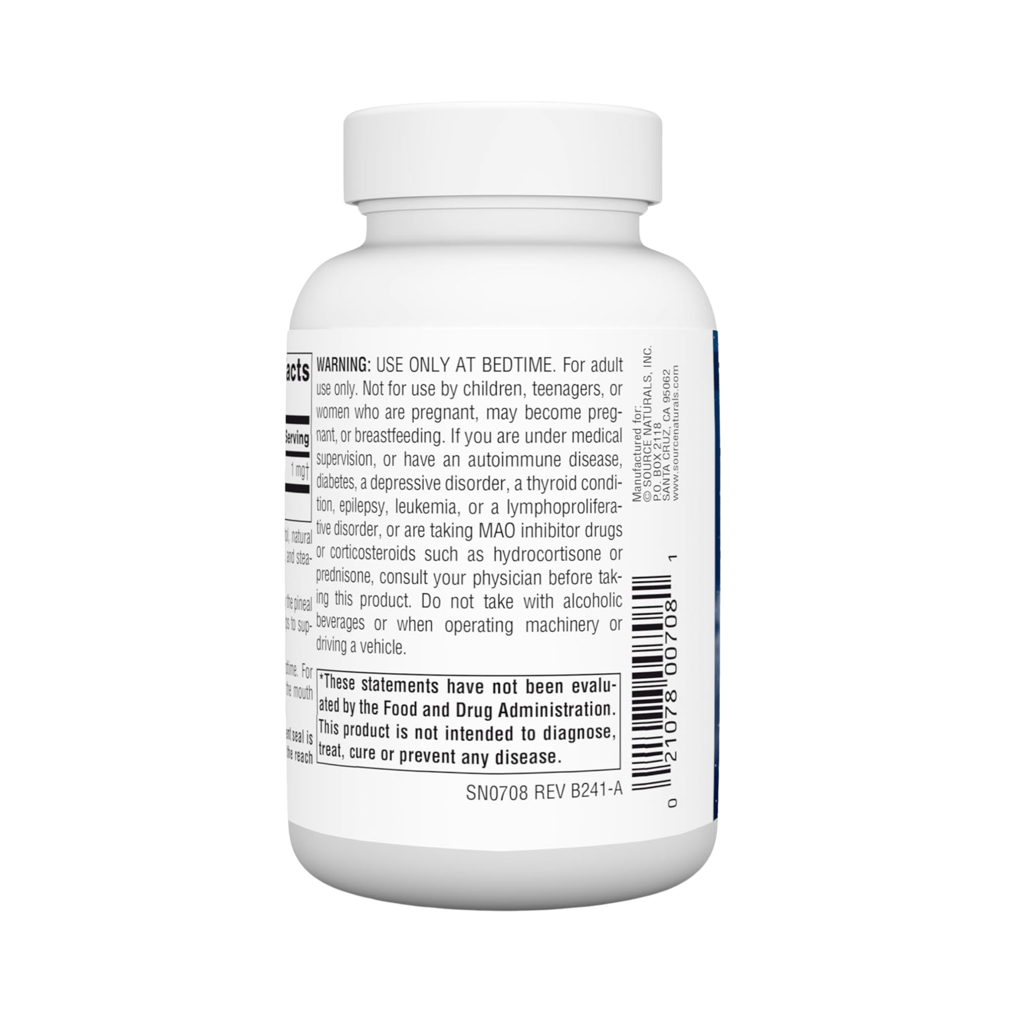 Source Naturals, Sleep Science Melatonin, 1 Mg, Orange 300 Lozenge
