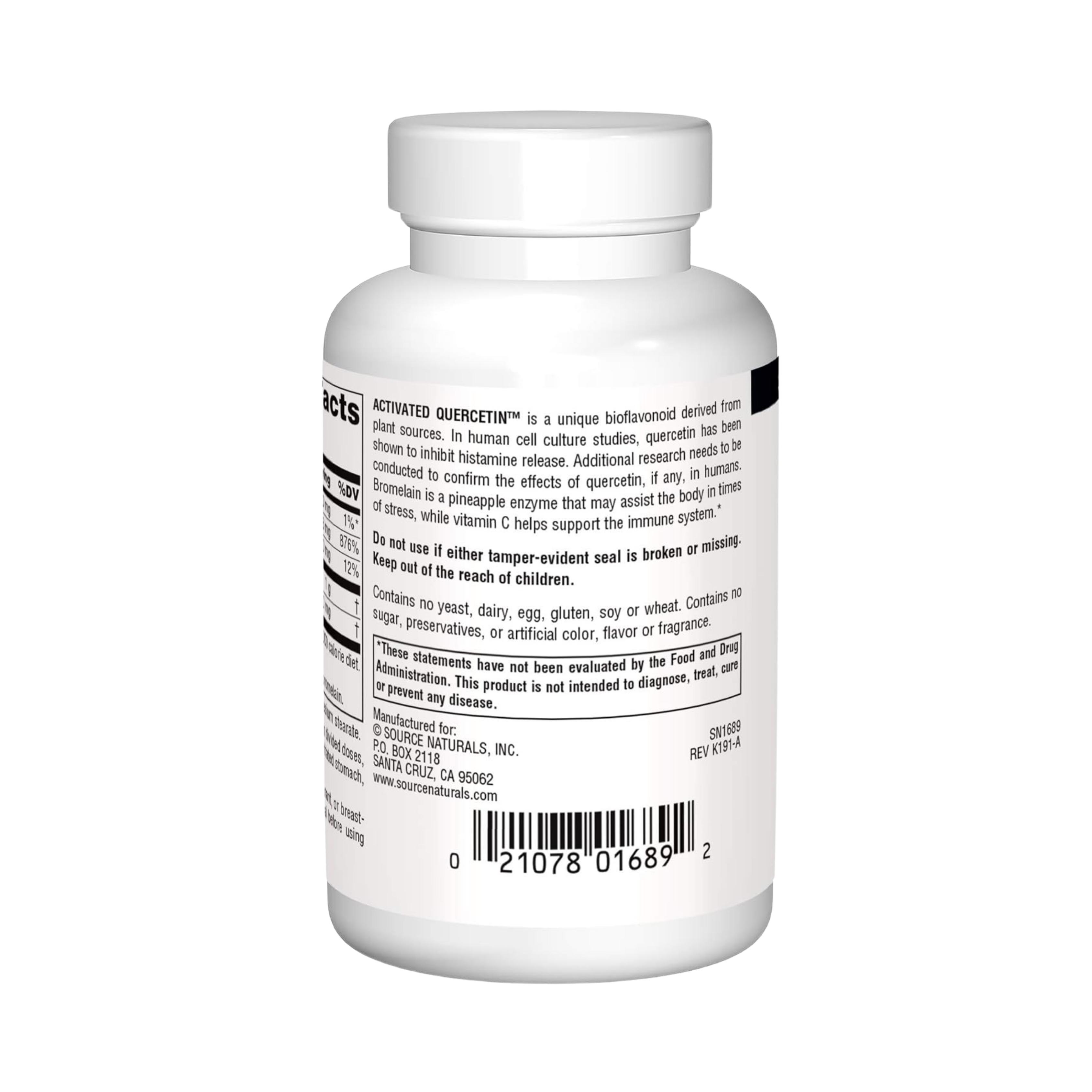 Source Naturals, Activated Quercetin, 50 Tablets