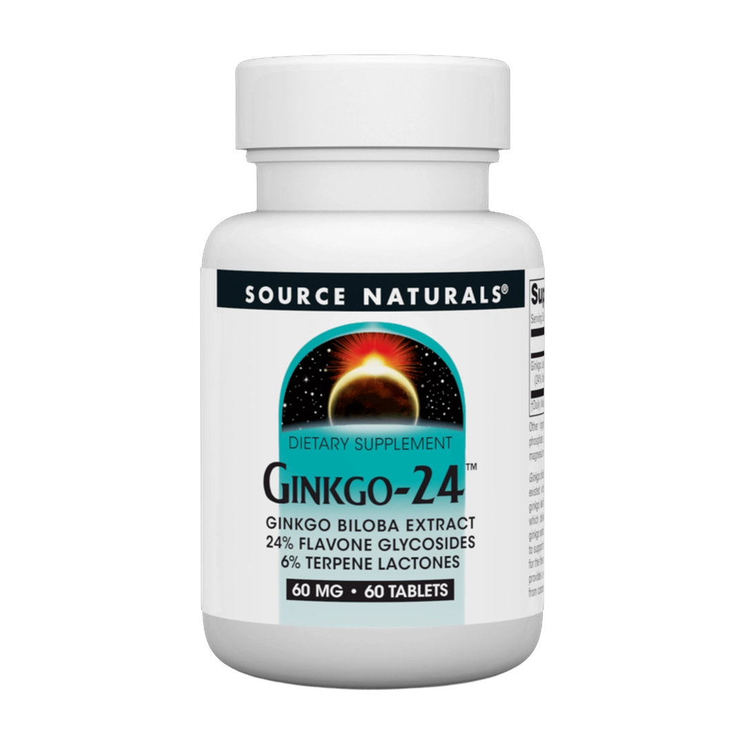 Source Naturals, Ginkgo 24 Ginkgo Biloba Ext, 60 Mg, 60 ct