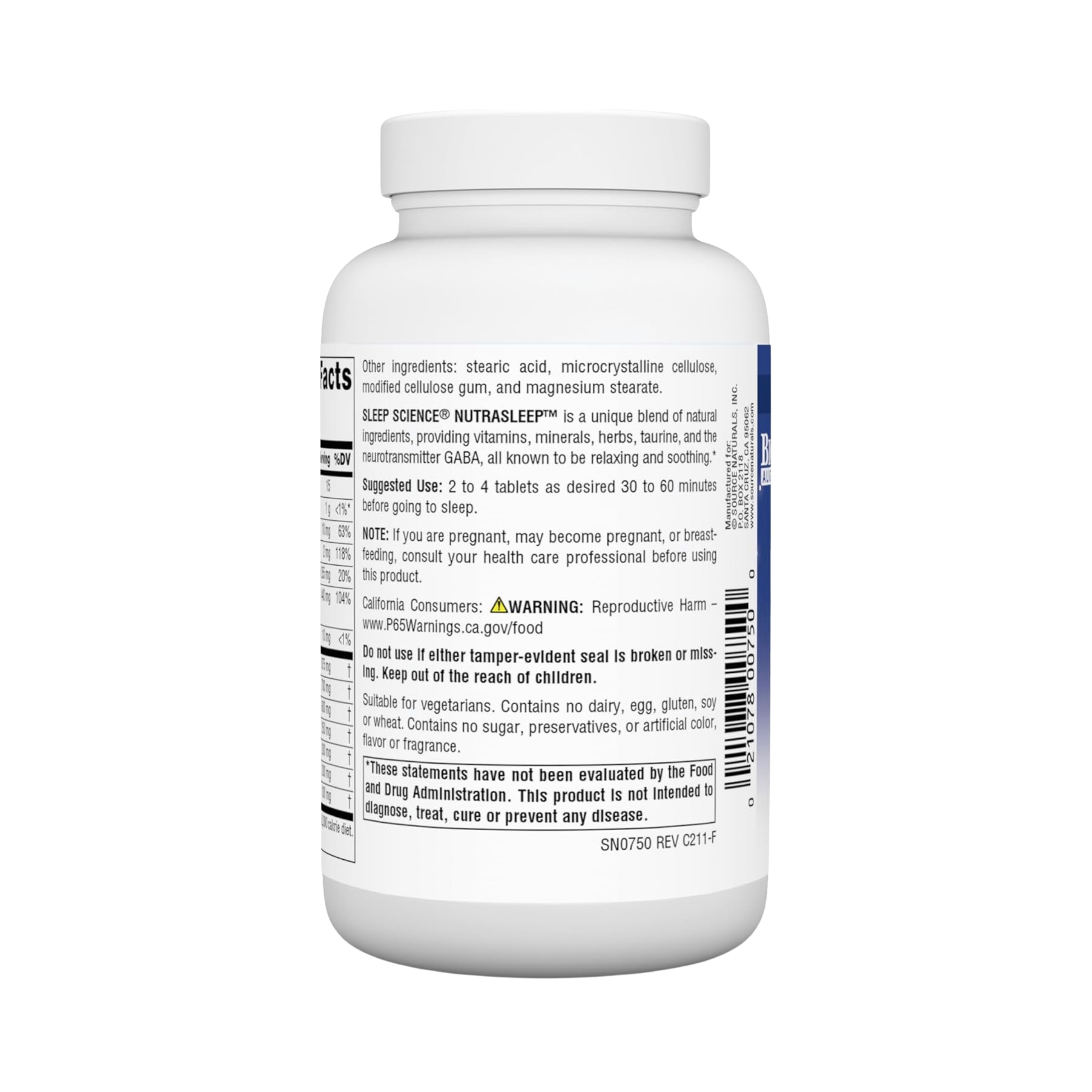 Source Naturals, Sleep Science NutraSleep, 100 Tablets