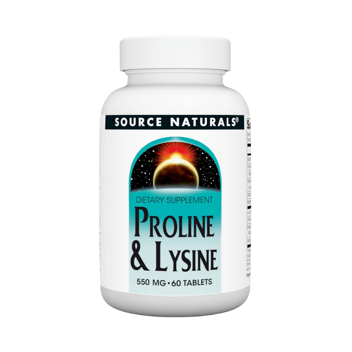 Source Naturals, Proline & Lysine, 550 Mg, 60 Tablets