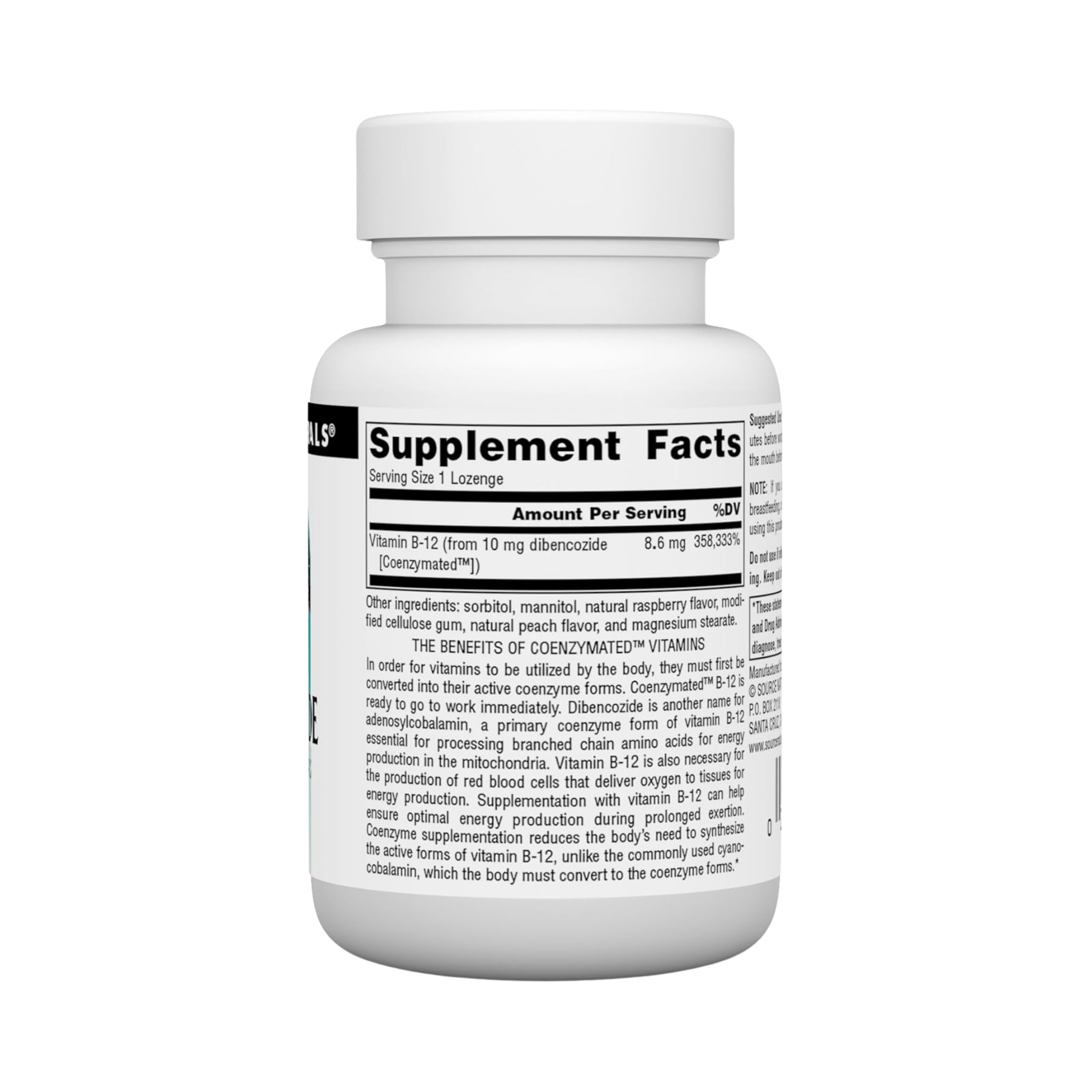 Source Naturals, Dibencozide Coenzymated B-12, 30 Lozenges