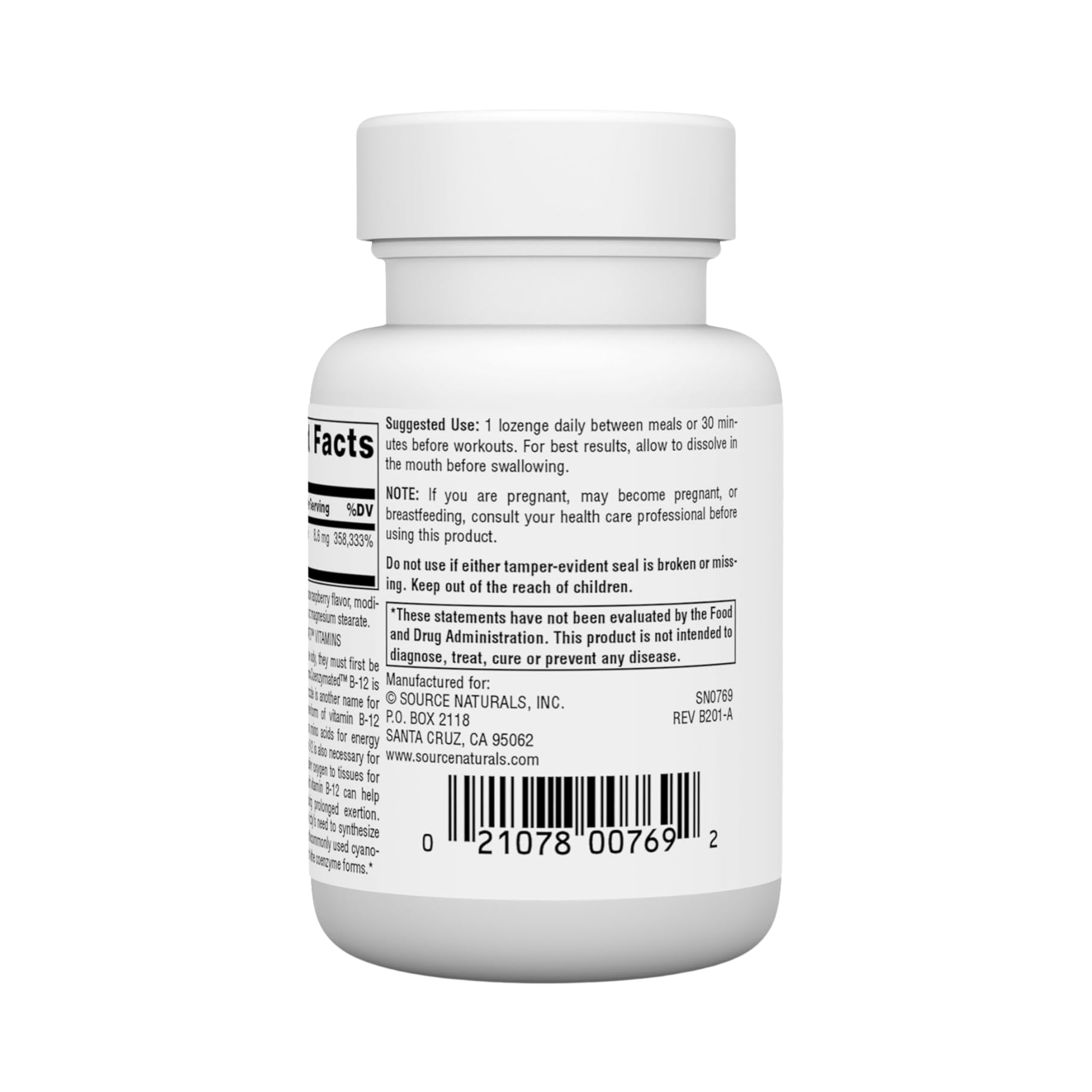 Source Naturals, Dibencozide Coenzymated B-12, 30 Lozenges
