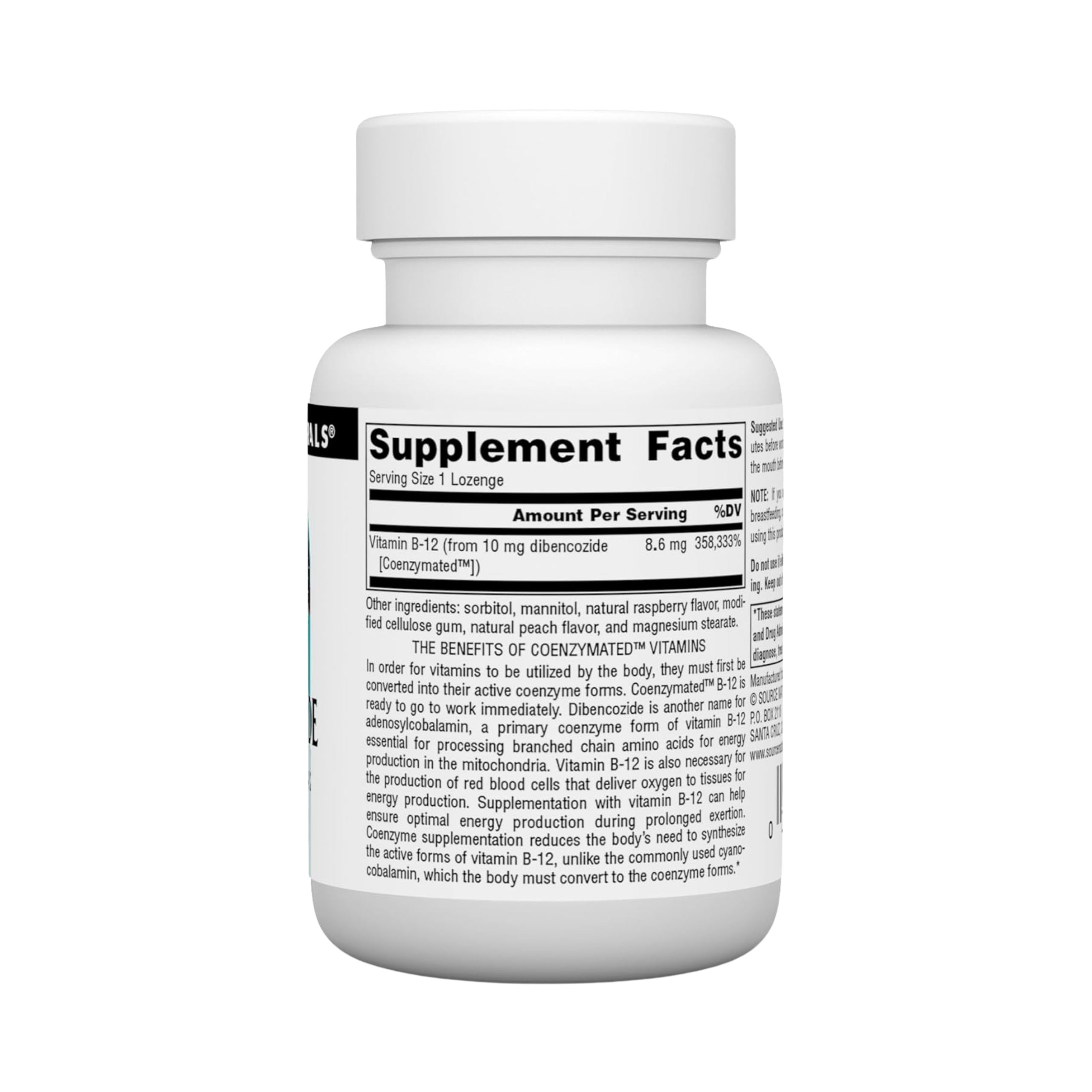 Source Naturals, Dibencozide Coenzymated B-12, 60 Lozenges