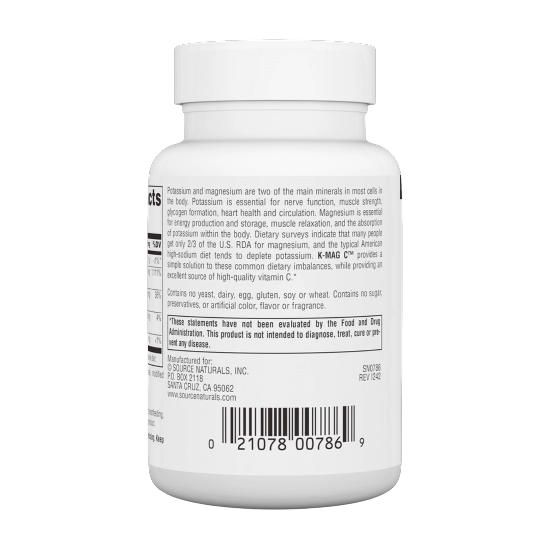 Source Naturals, K-Mag C, 674 Mg, 60 Tablets