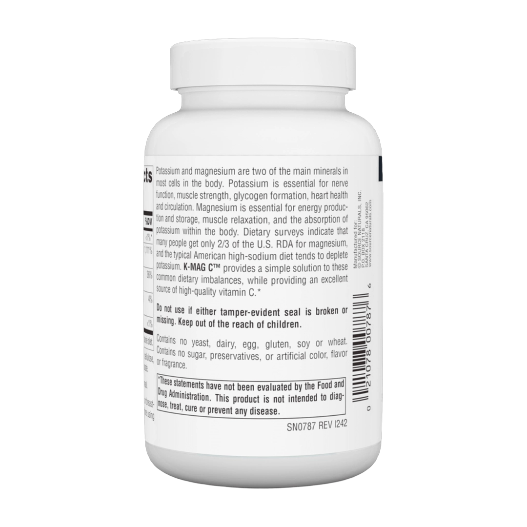 Source Naturals, K-Mag C, 674 Mg, 120 Tablets