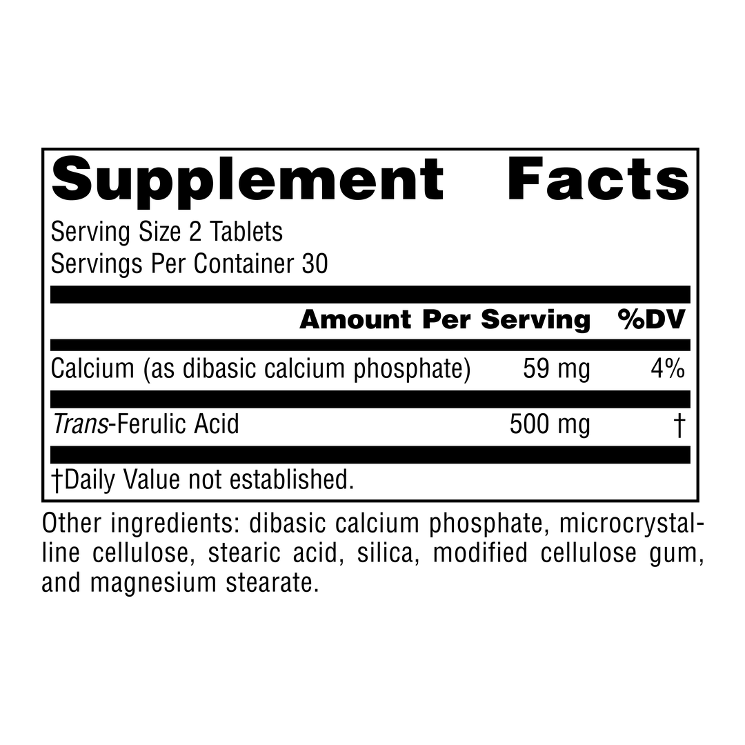 Source Naturals, Trans-Ferulic Acid, 250 Mg, 60 Tablets