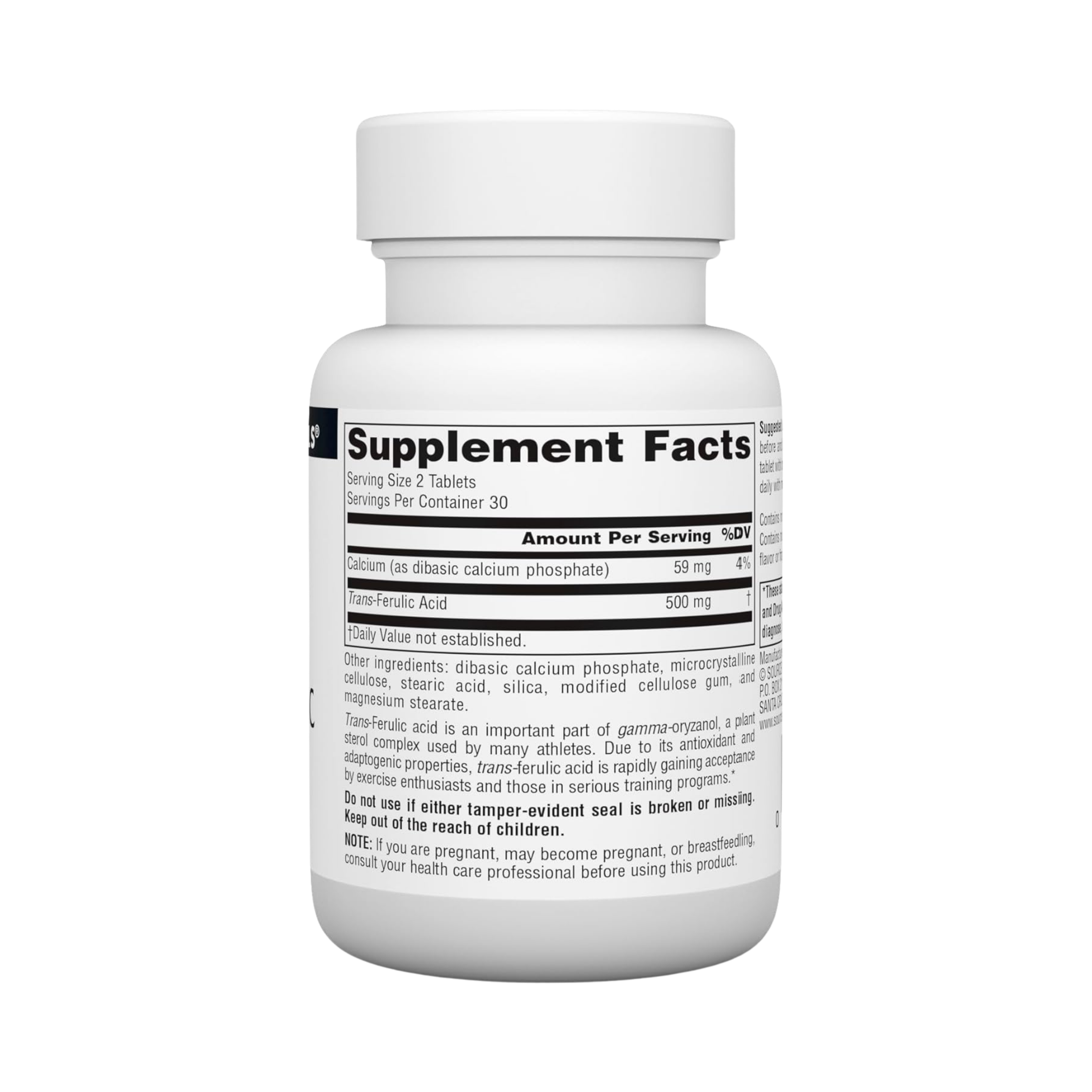 Source Naturals, Trans-Ferulic Acid, 250 Mg, 60 Tablets