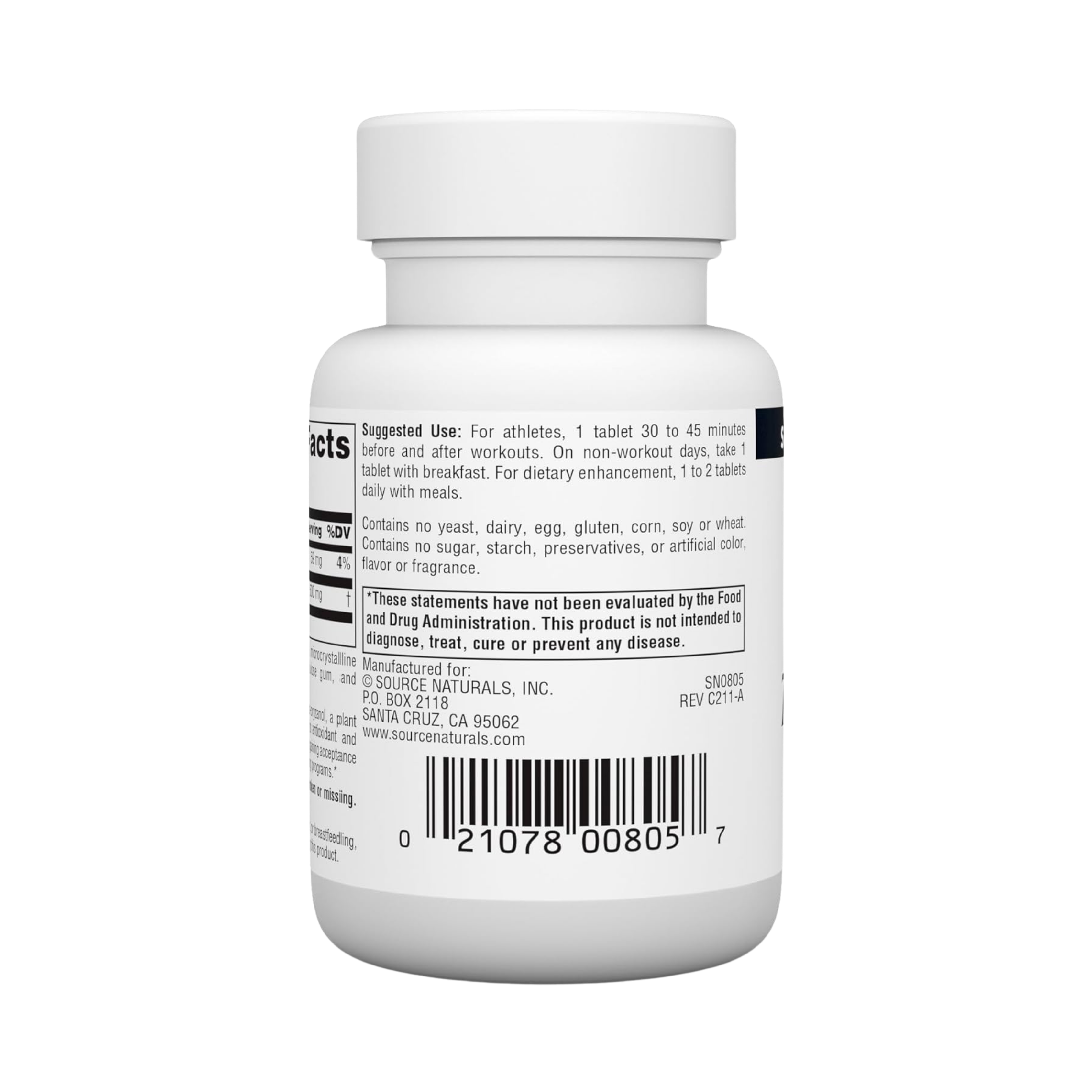 Source Naturals, Trans-Ferulic Acid, 250 Mg, 60 Tablets