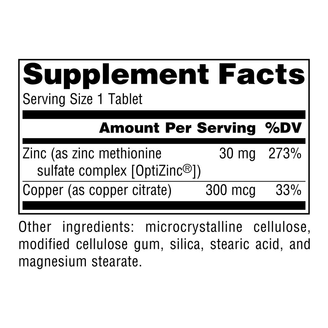 Source Naturals, OptiZinc, 60 Tablets