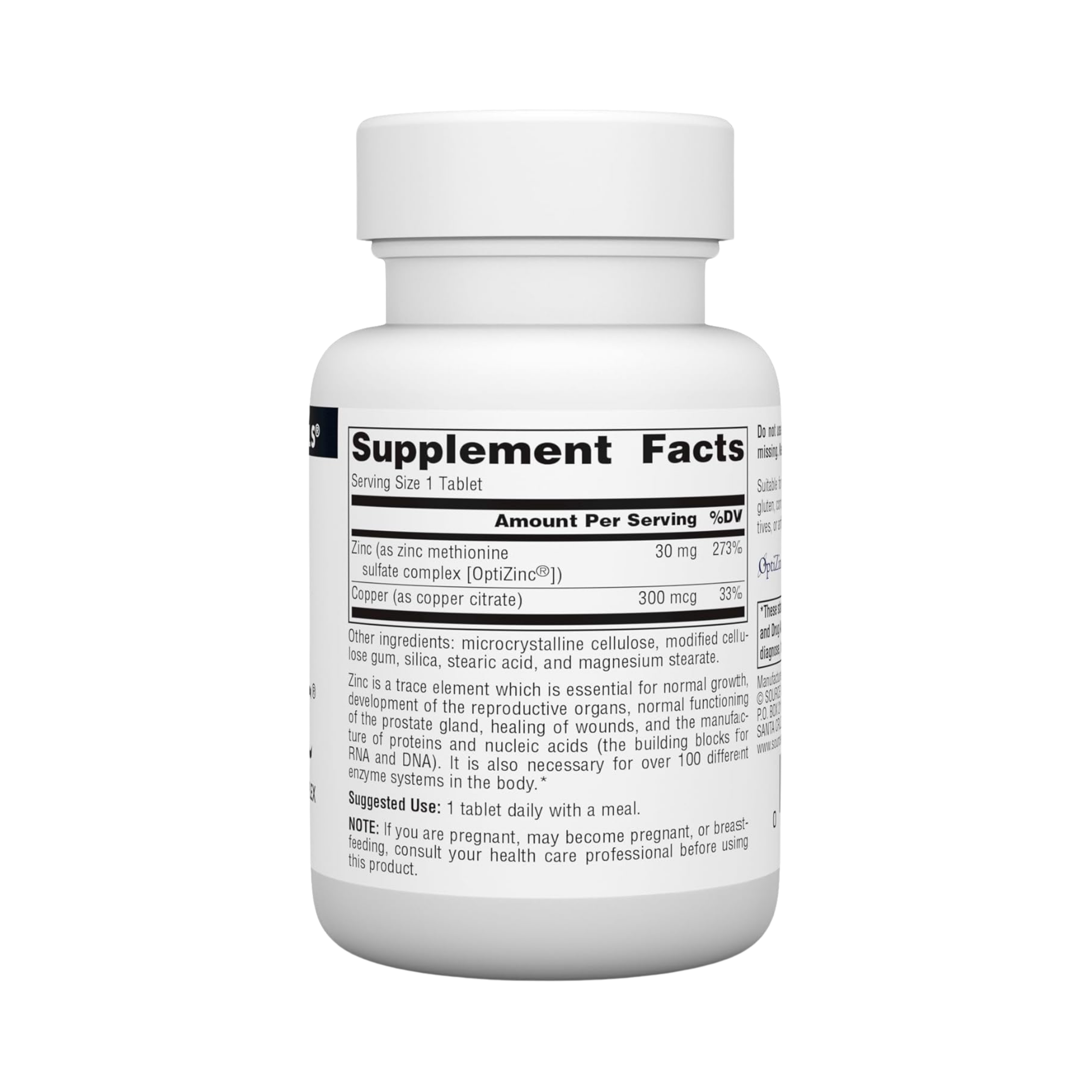 Source Naturals, OptiZinc, 60 Tablets