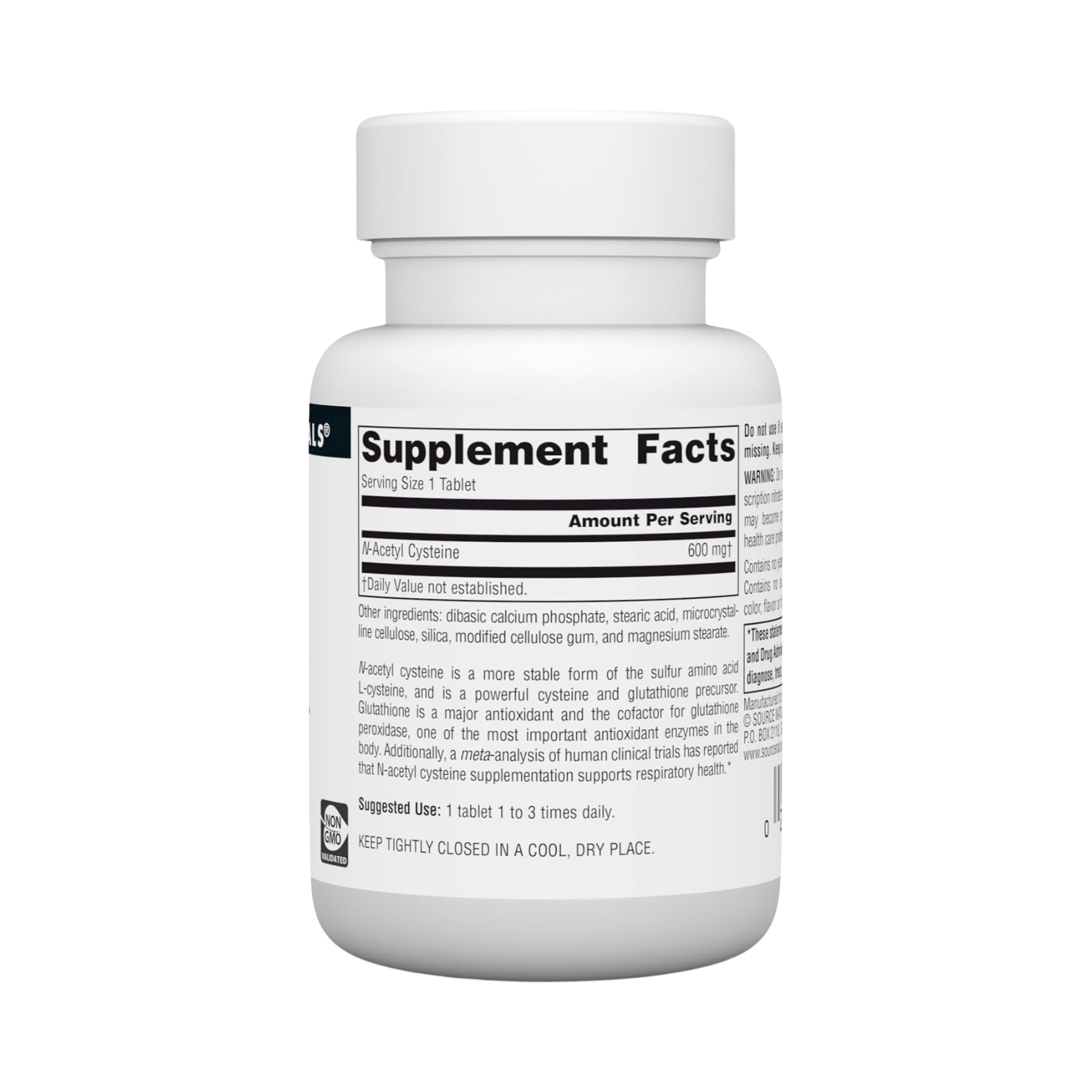 Source Naturals, N-Acetyl Cysteine, 600 Mg, 30 Tablets