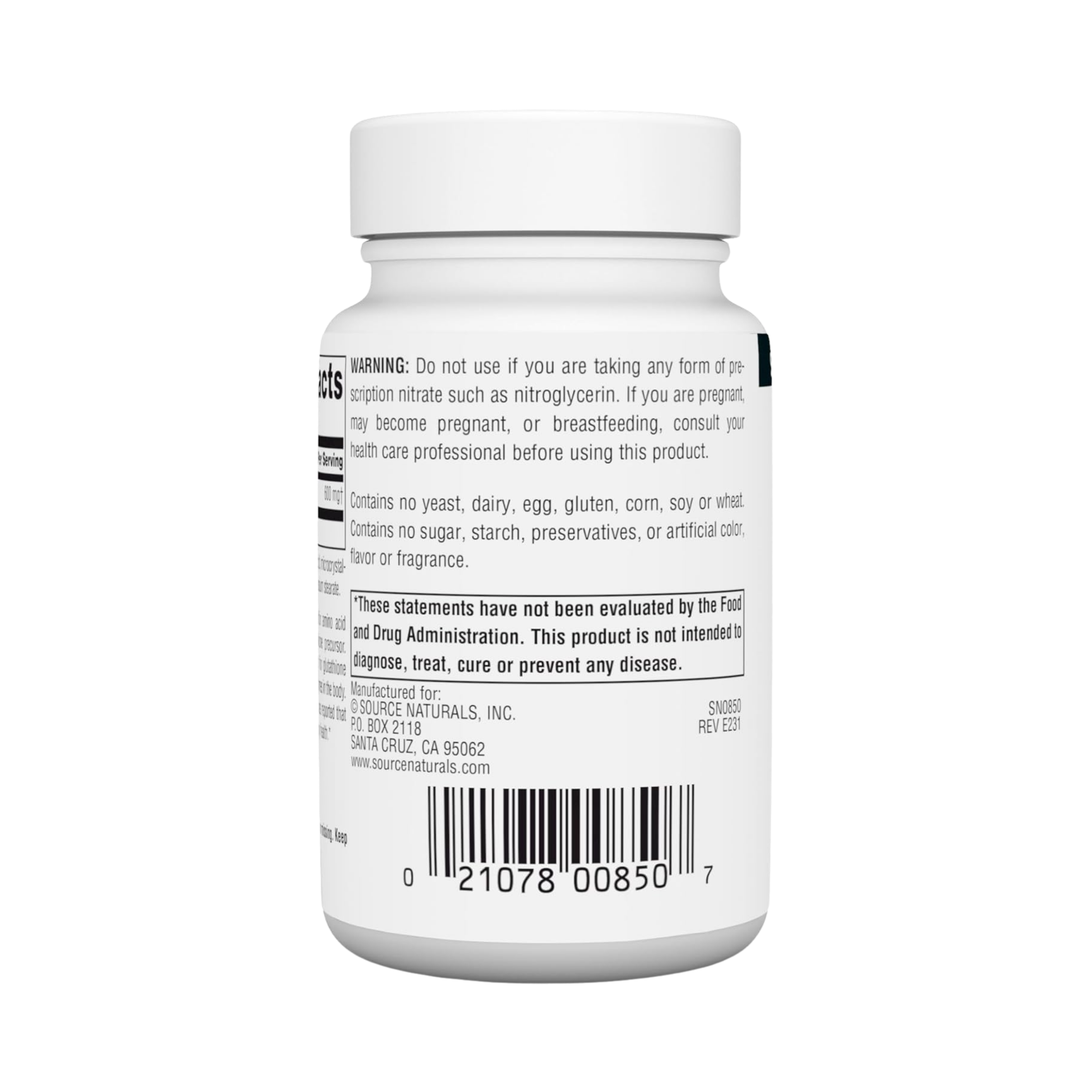 Source Naturals, N-Acetyl Cysteine, 600 Mg, 60 Tablets