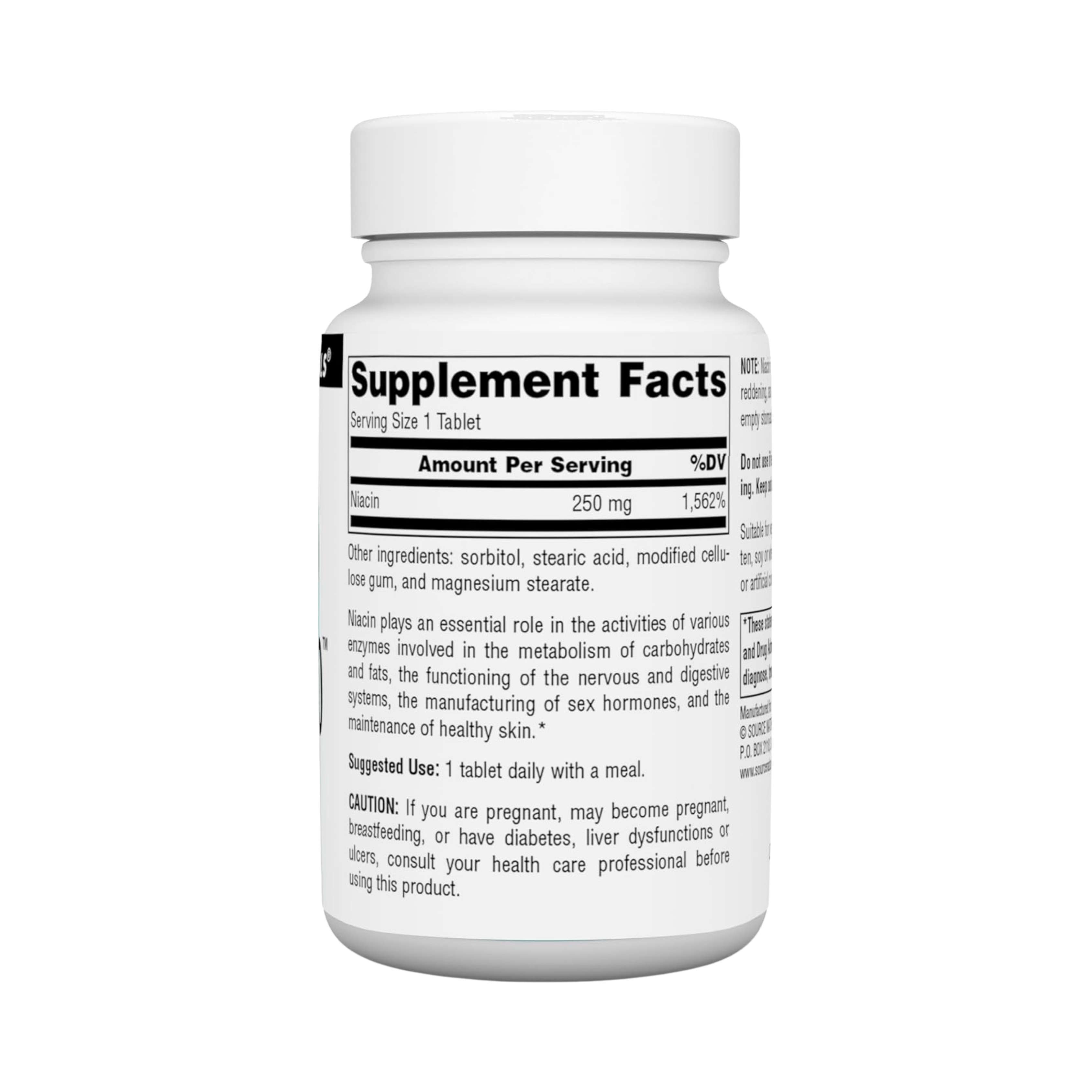 Source Naturals, Niacin 250, 100 Tablets