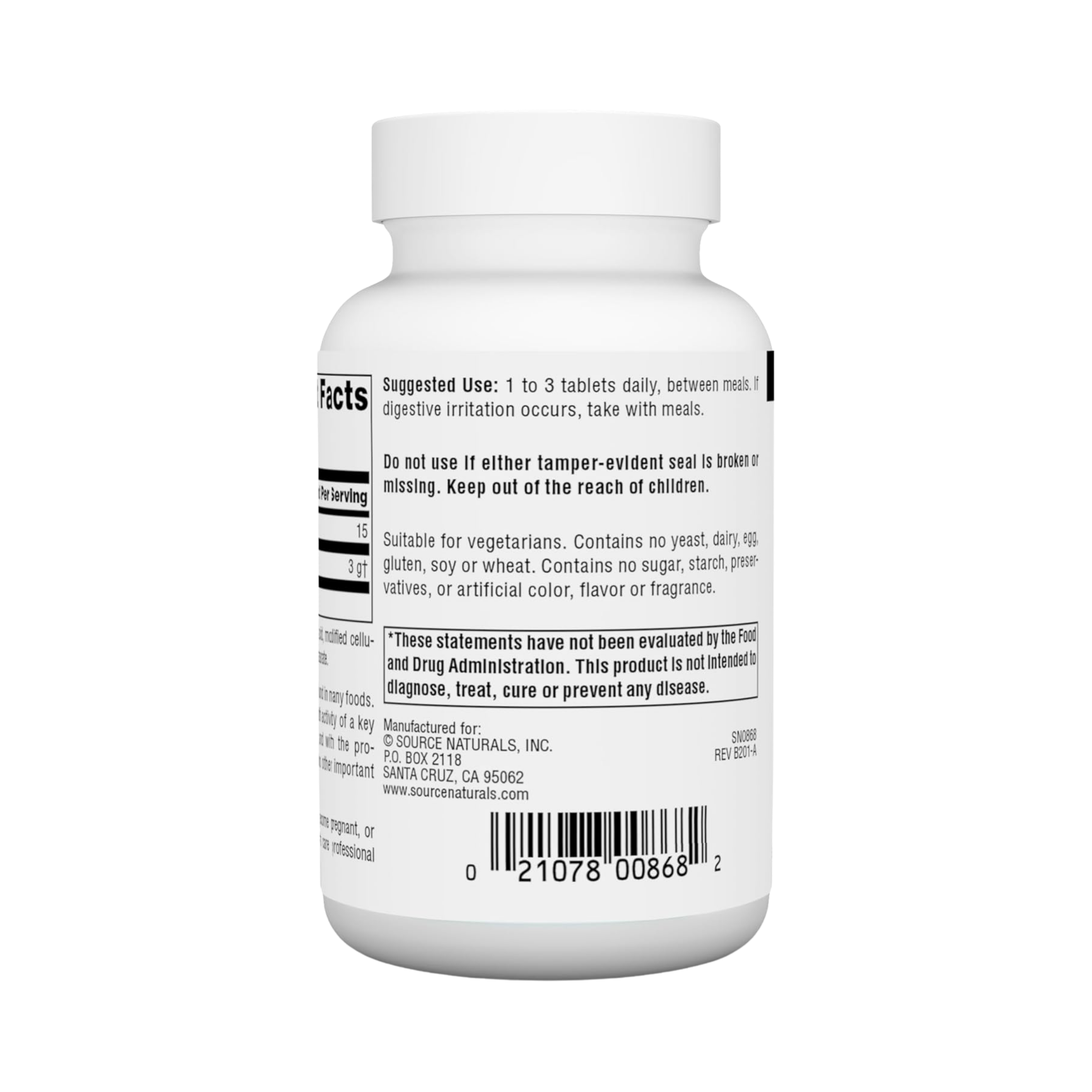 Source Naturals, L-Pyroglutamic Acid Dietary Supplement, 60 Tablets