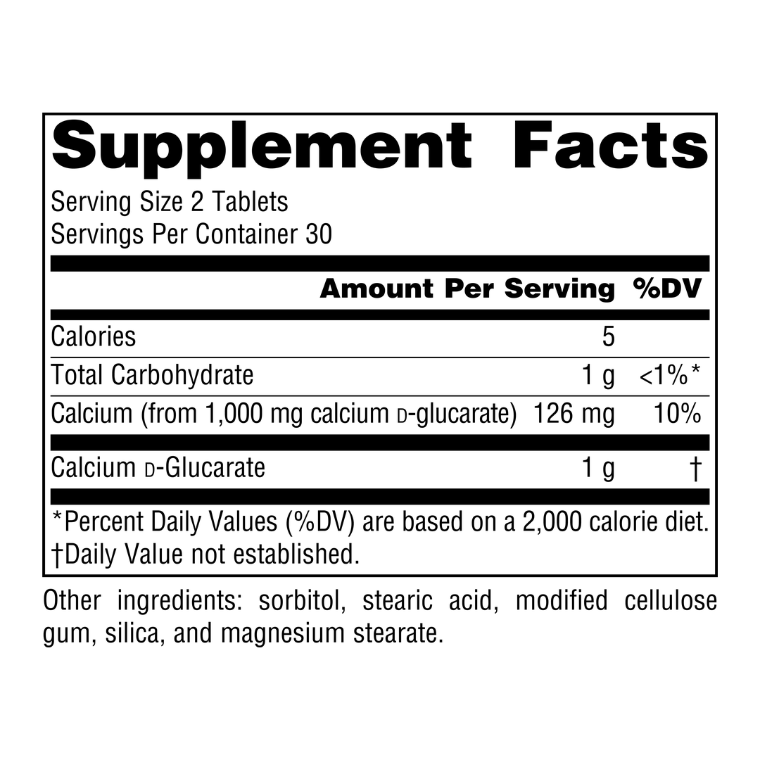 Source Naturals, Calcium D-Glucarate, 60 Tablets