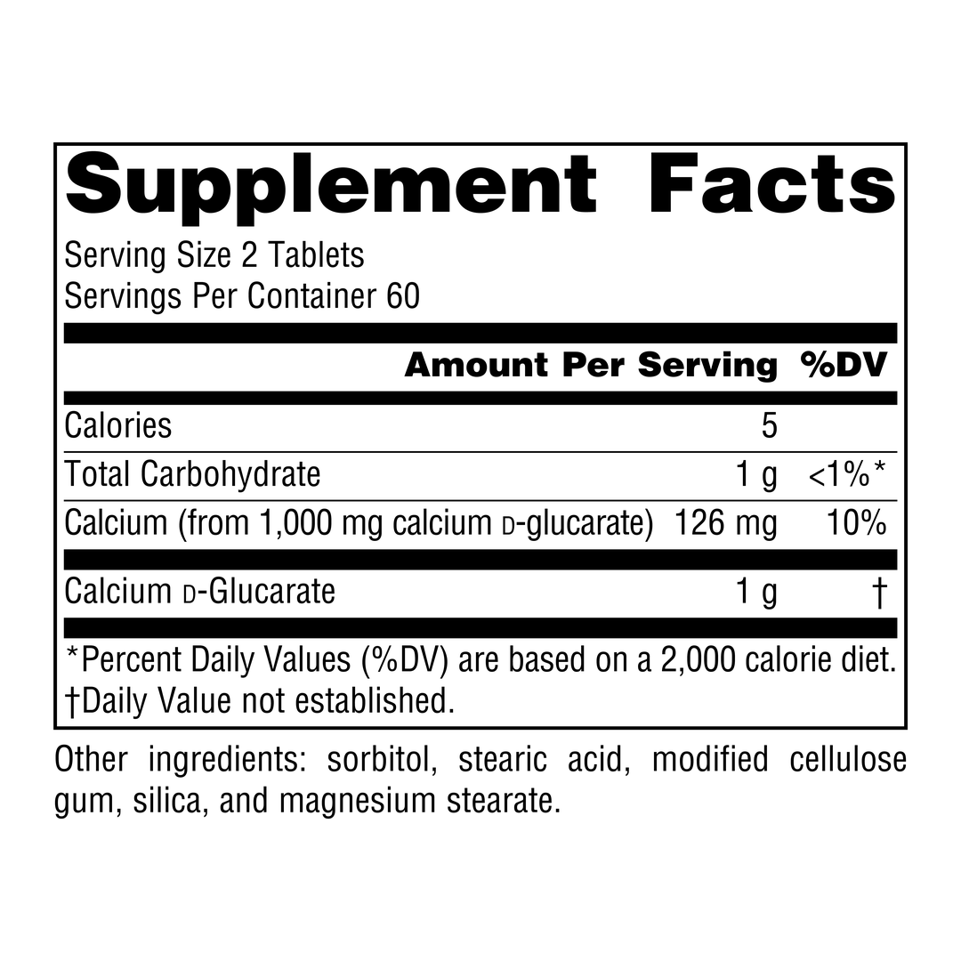 Source Naturals, Calcium D-Glucarate, 120 Tablets