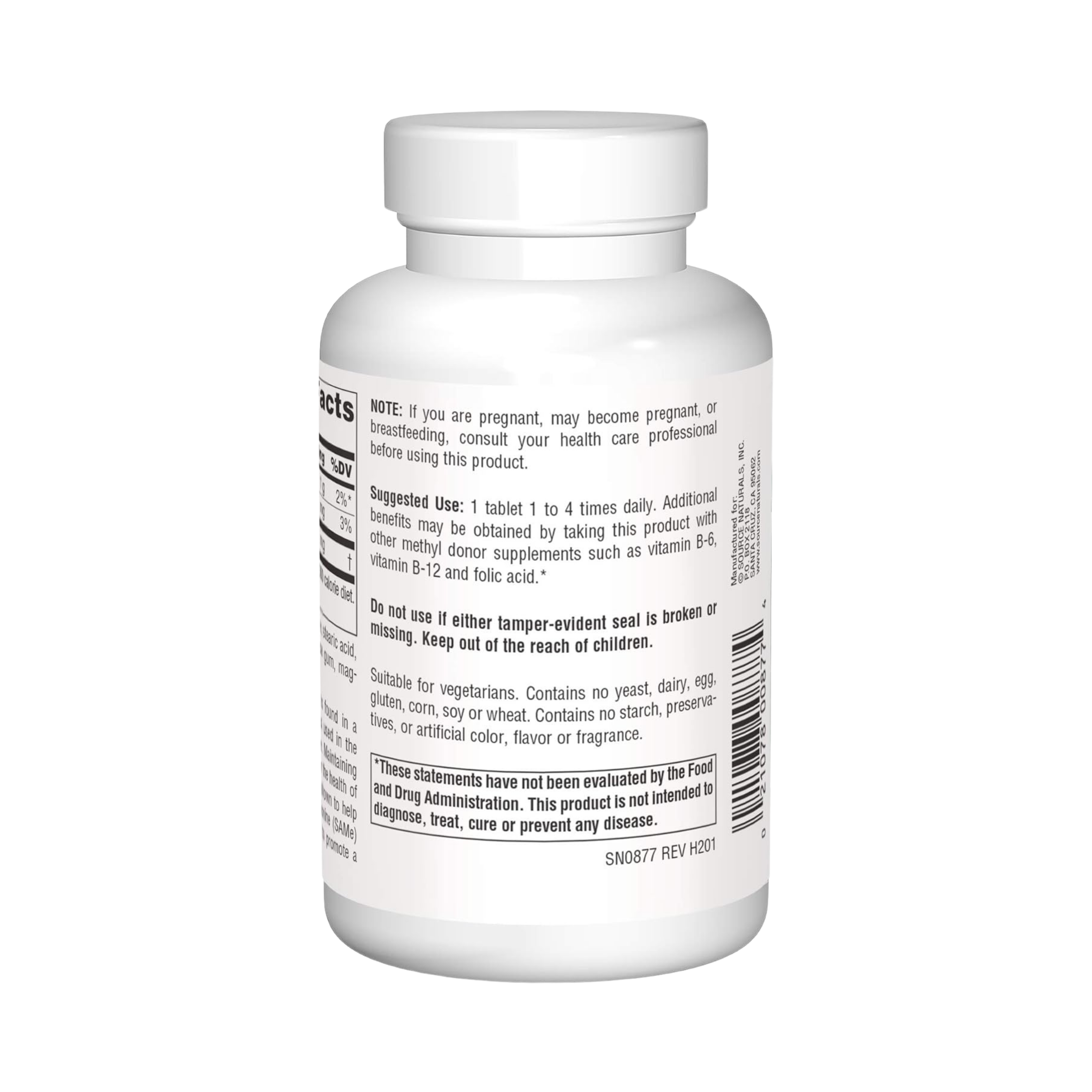 Source Naturals, TMG, 750 Mg, 120 Tablets