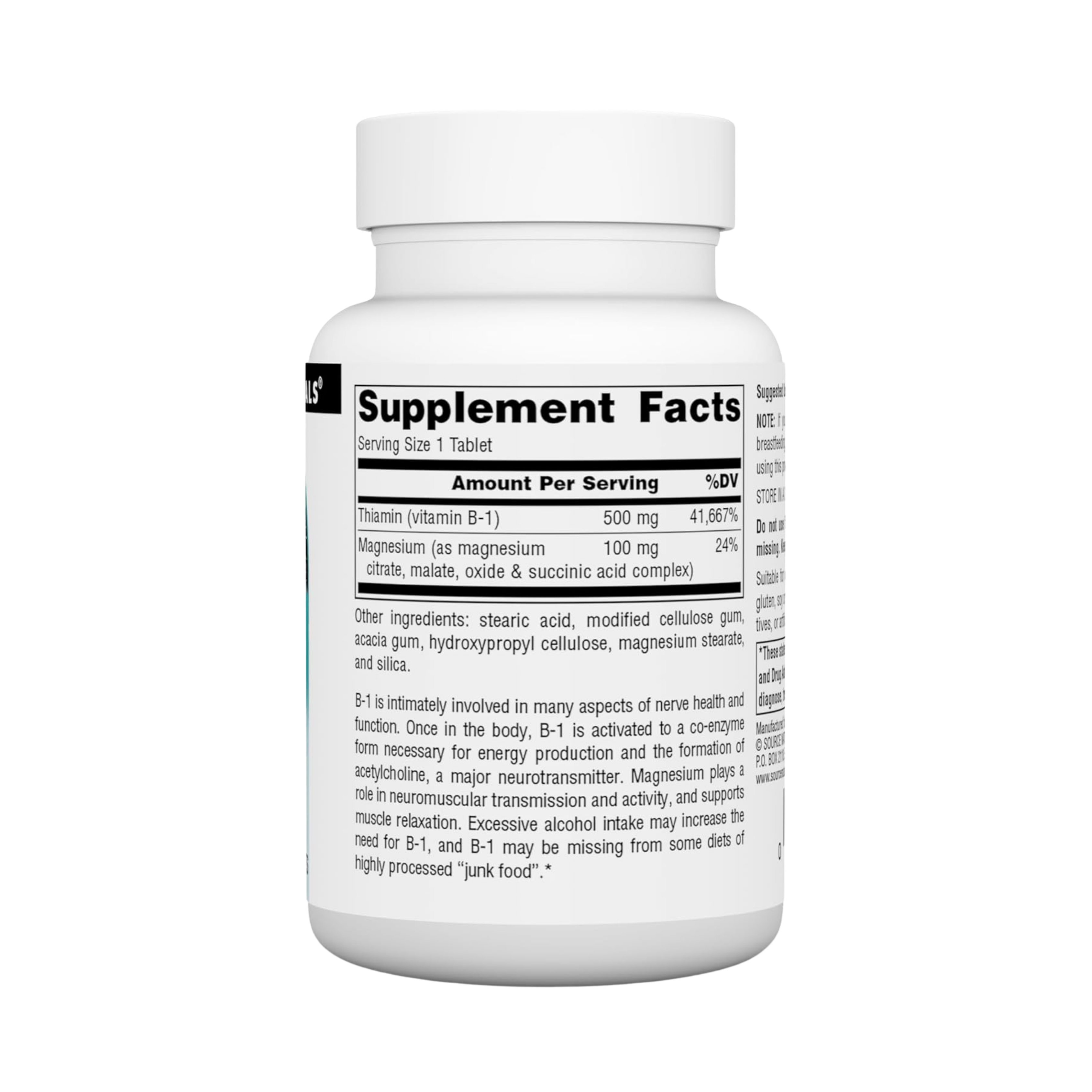 Source Naturals, B-1, High Potency, 500 Mg, 50 Tablets
