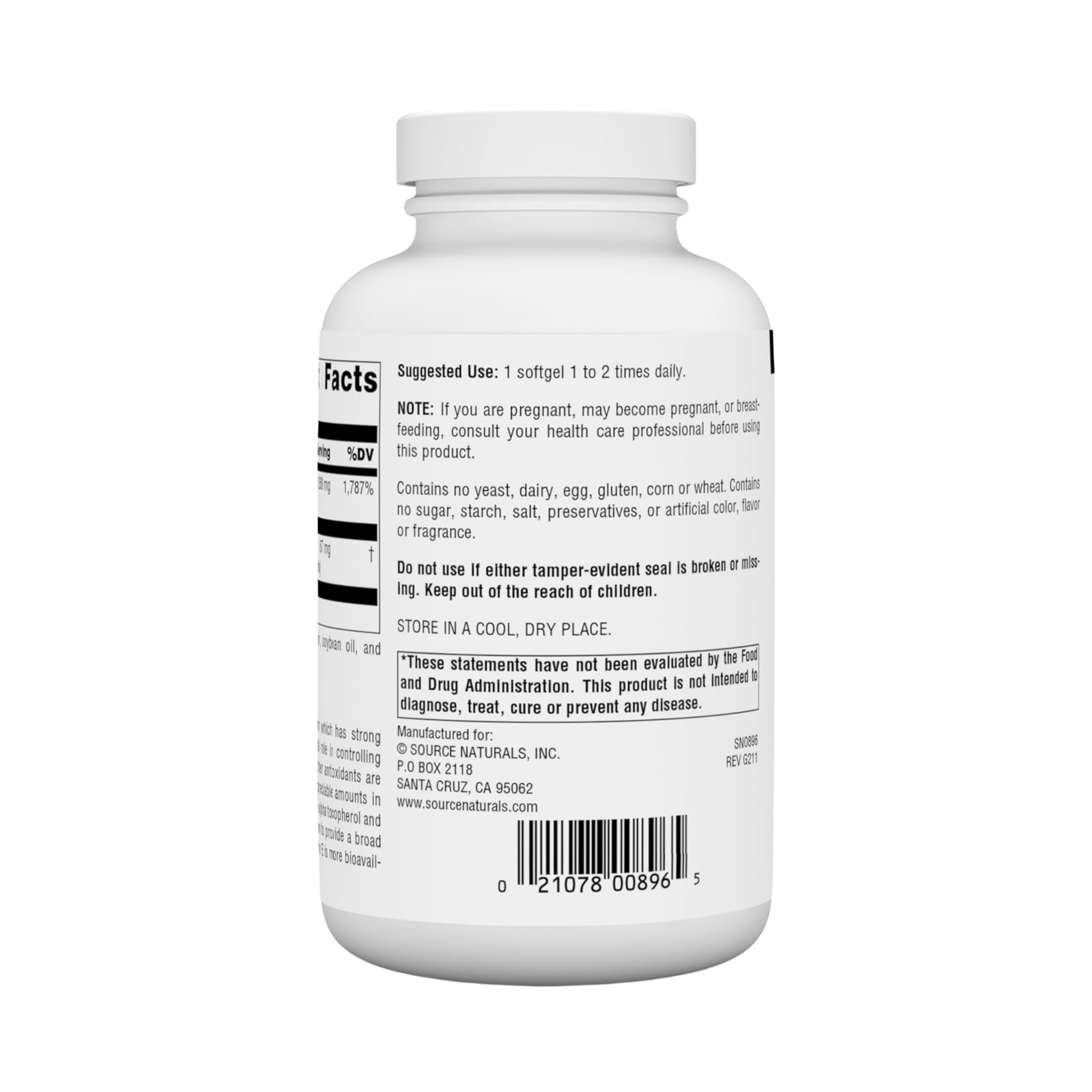 Source Naturals, Vitamin E, 400 IU, 250 Softgels