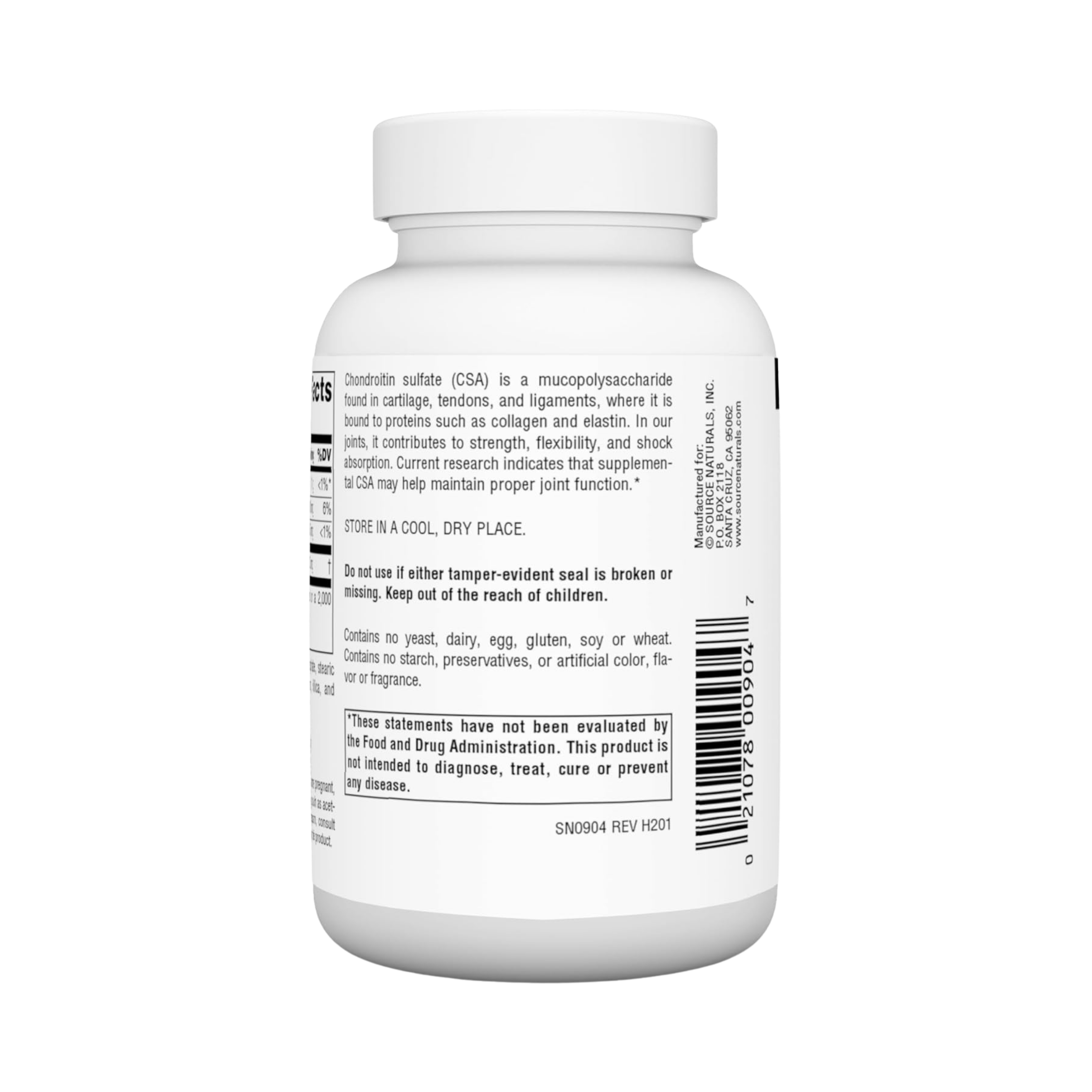 Source Naturals, Chondroitin Sulfate, 600 Mg, 60 Capsules