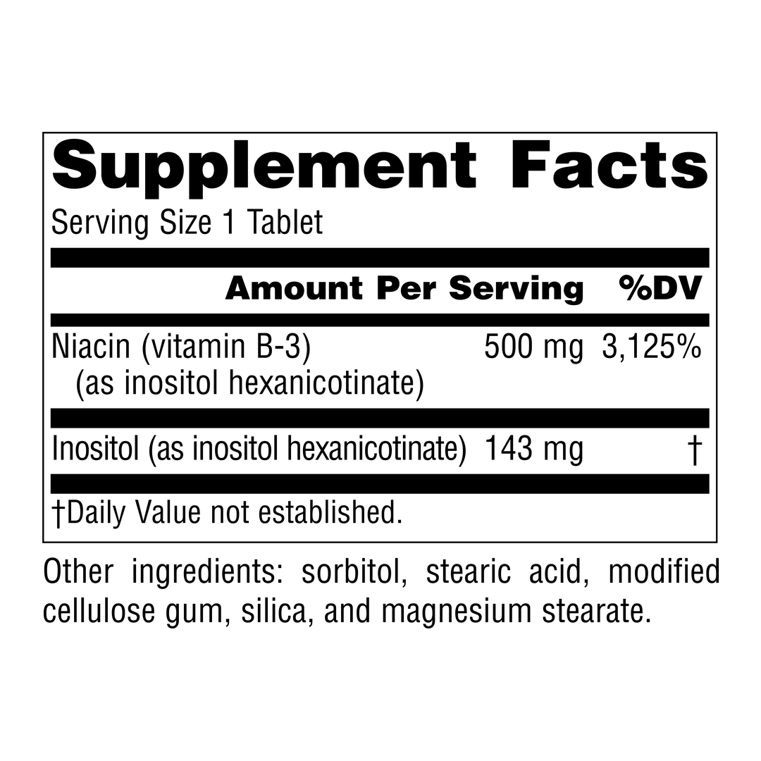 Source Naturals, No-Flush Niacin, 500 Mg, 30 Tablets