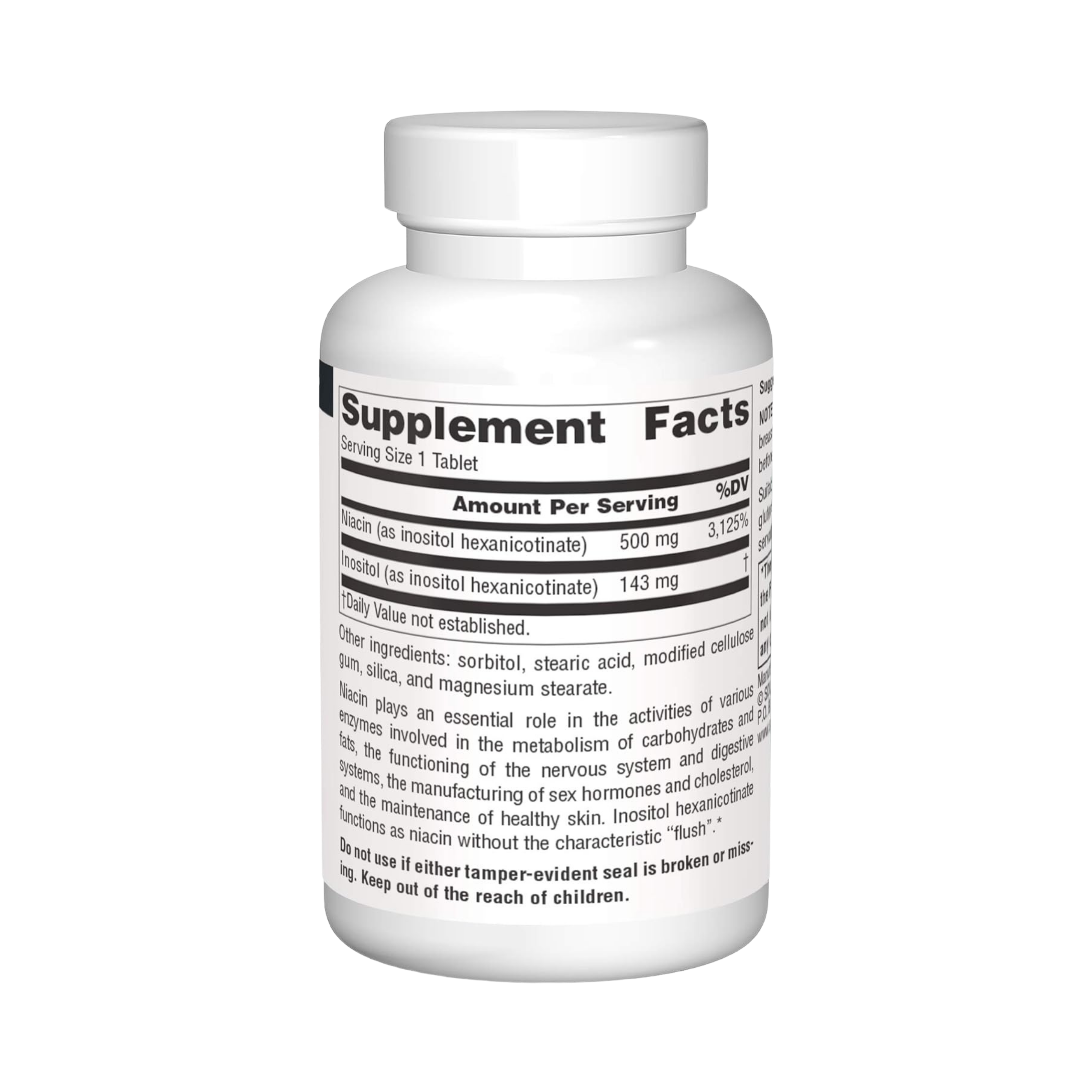 Source Naturals, No-Flush Niacin, 500 Mg, 30 Tablets