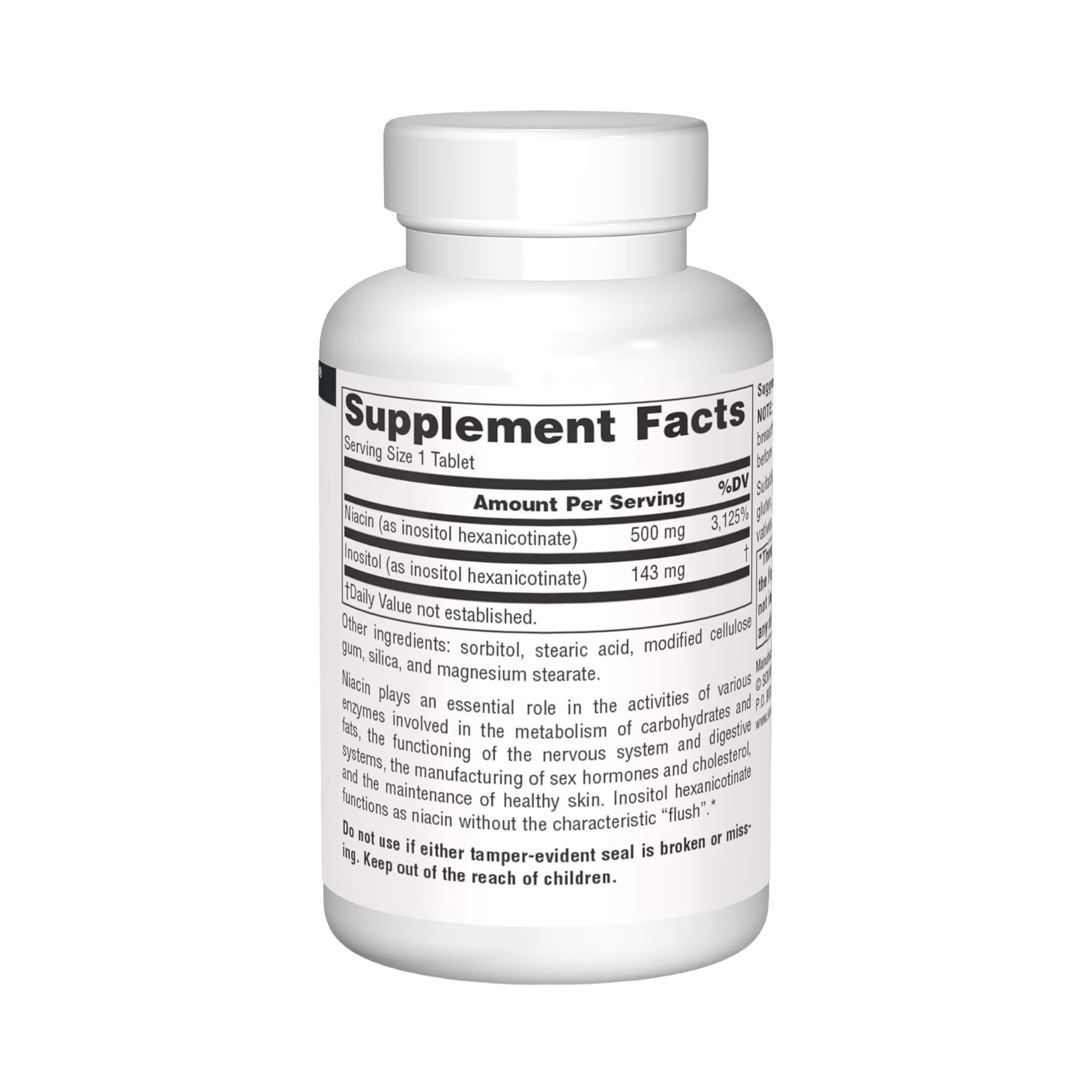 Source Naturals, No-Flush Niacin, 500 Mg, 60 Tablets