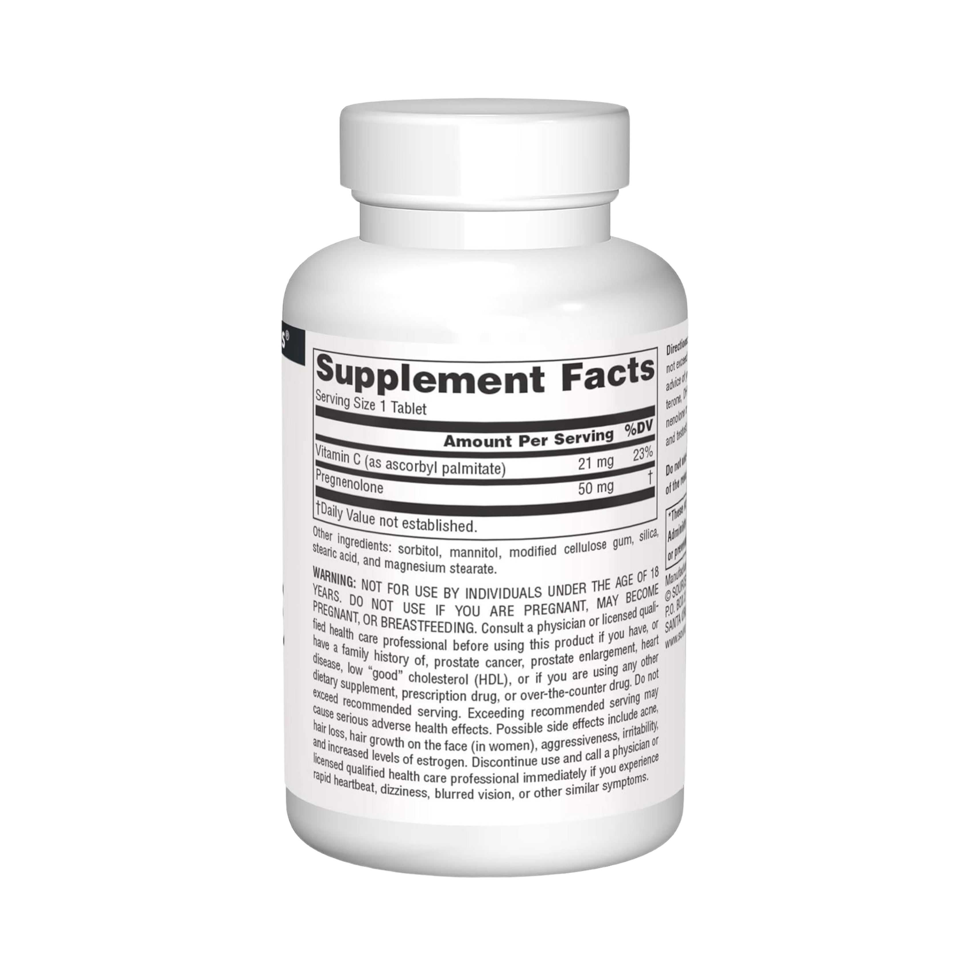 Source Naturals, Pregnenolone, 50 Mg, 120 Tablets