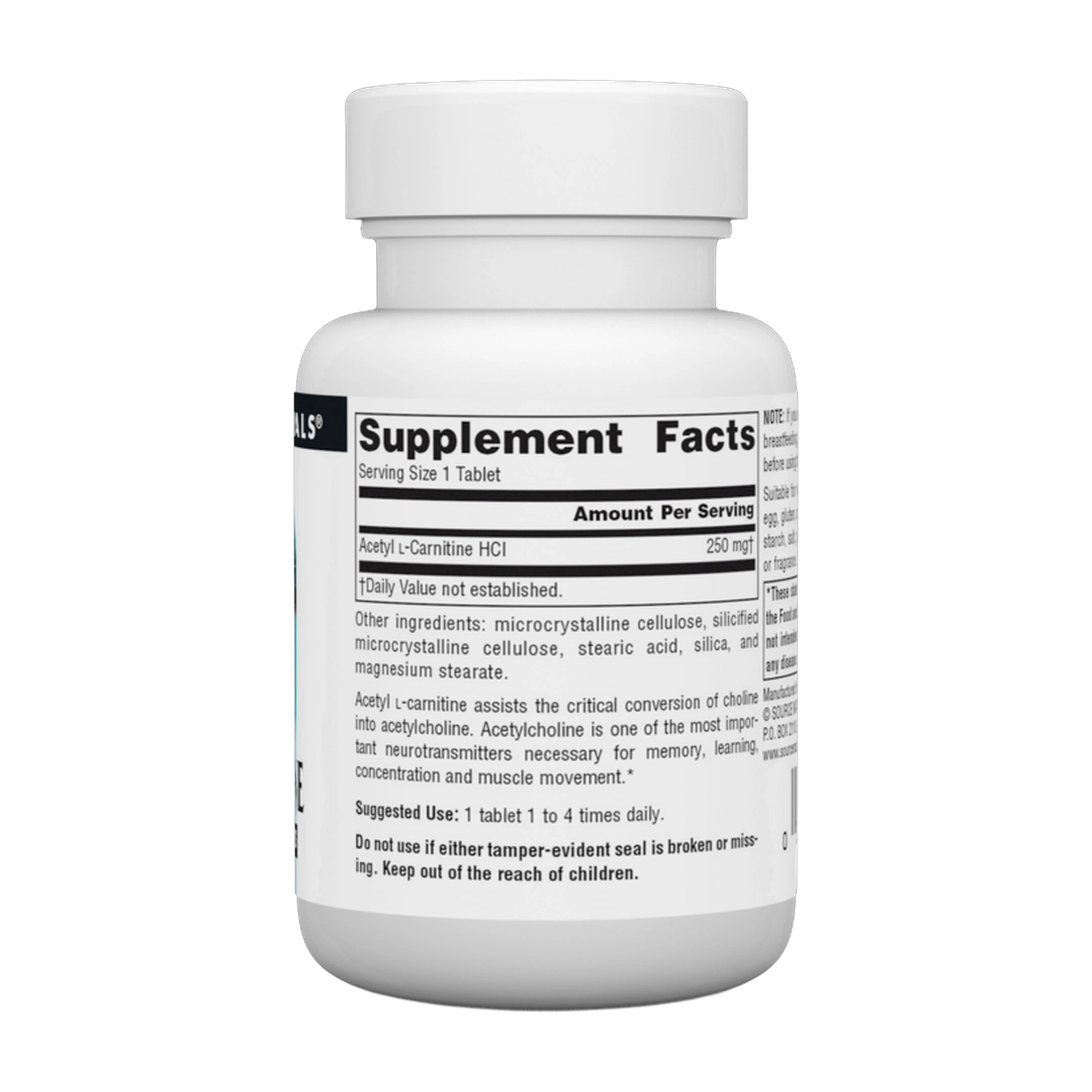 Source Naturals, Acetyl L-Carnitine, 250 Mg, 60 Tablets