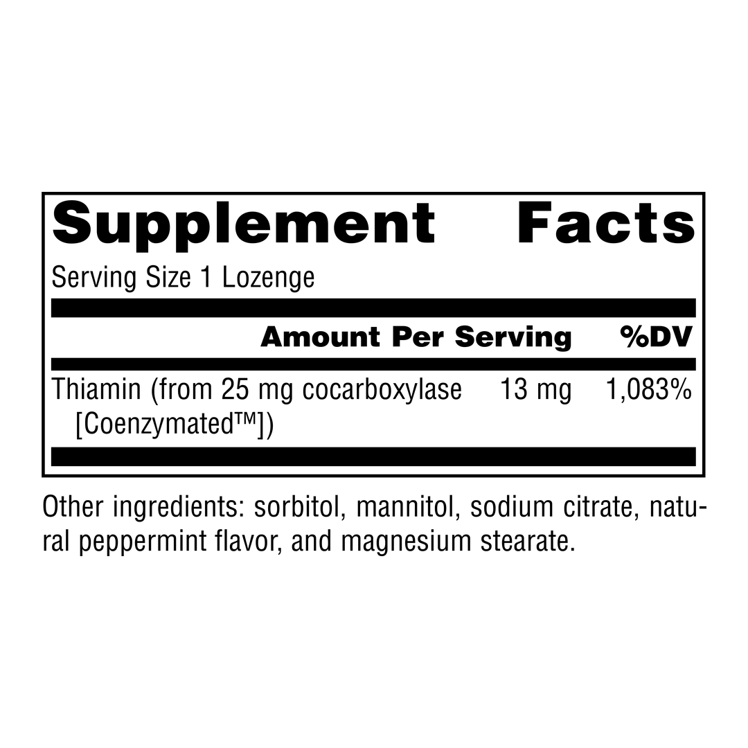 Source Naturals, Coenzymated B-1, 30 Peppermint Lozenge