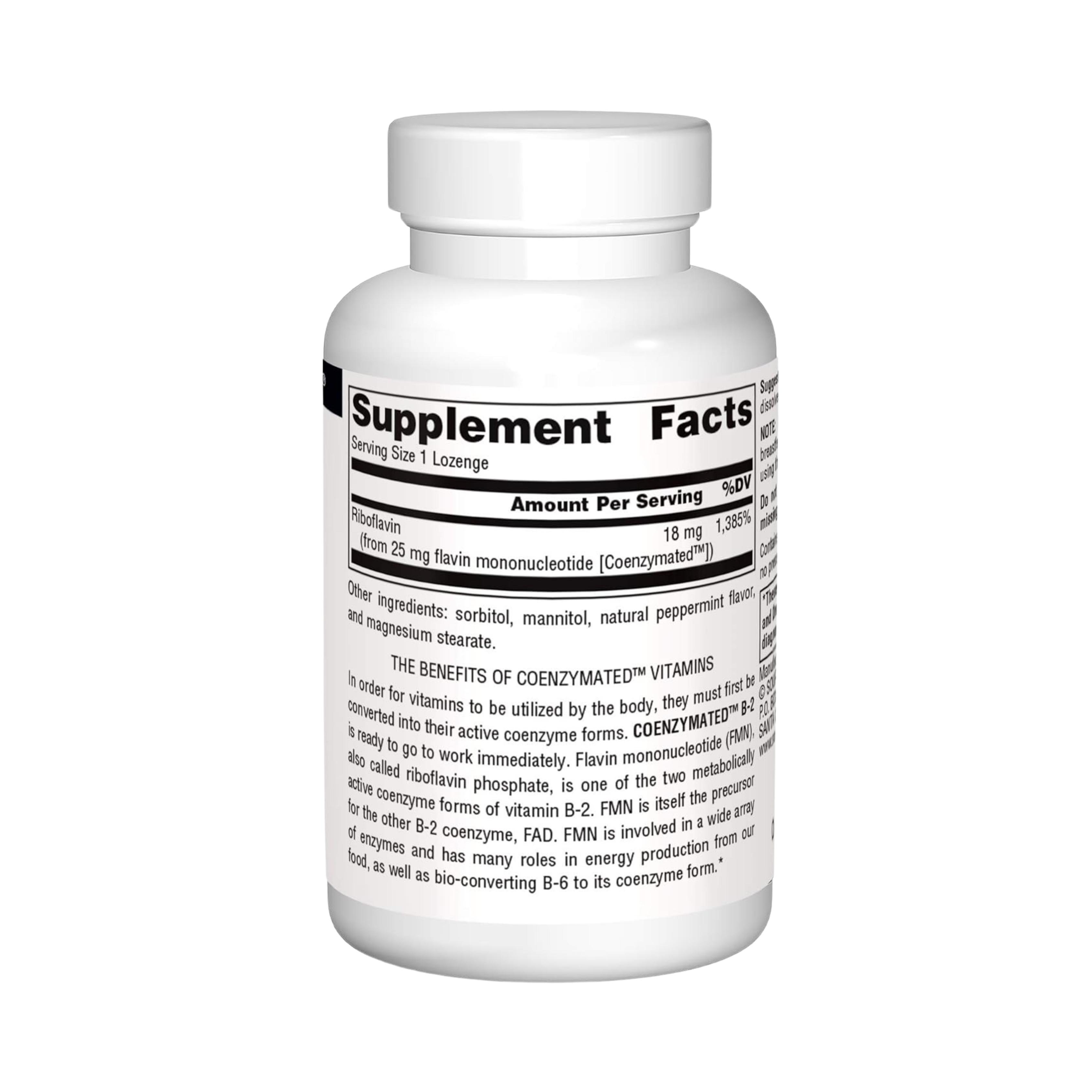 Source Naturals, Coenzymated, B-2, 25 Mg, 60 Lozenge