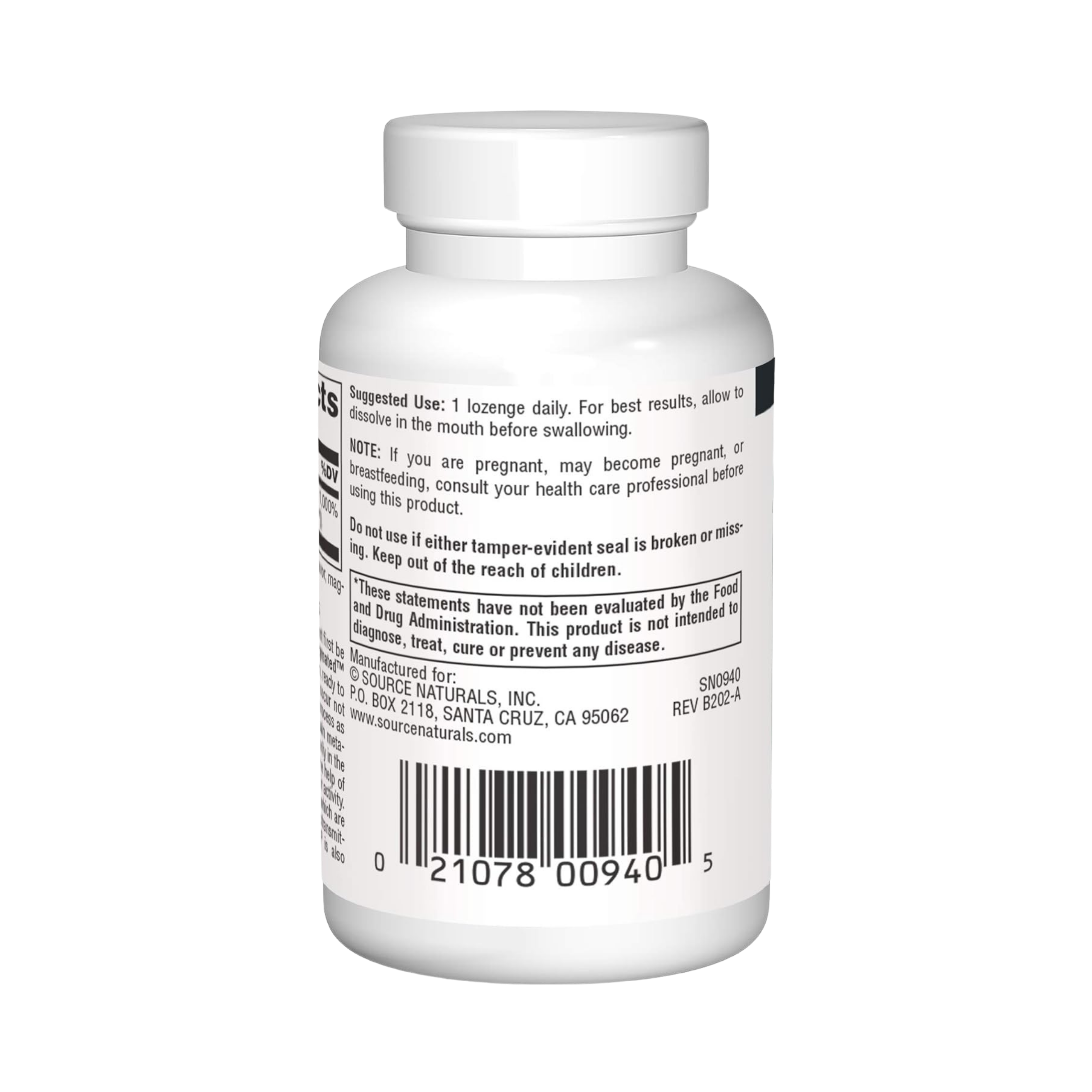 Source Naturals, Coenzymated, B-6, 25 Mg, 30 Peppermint Lozenge
