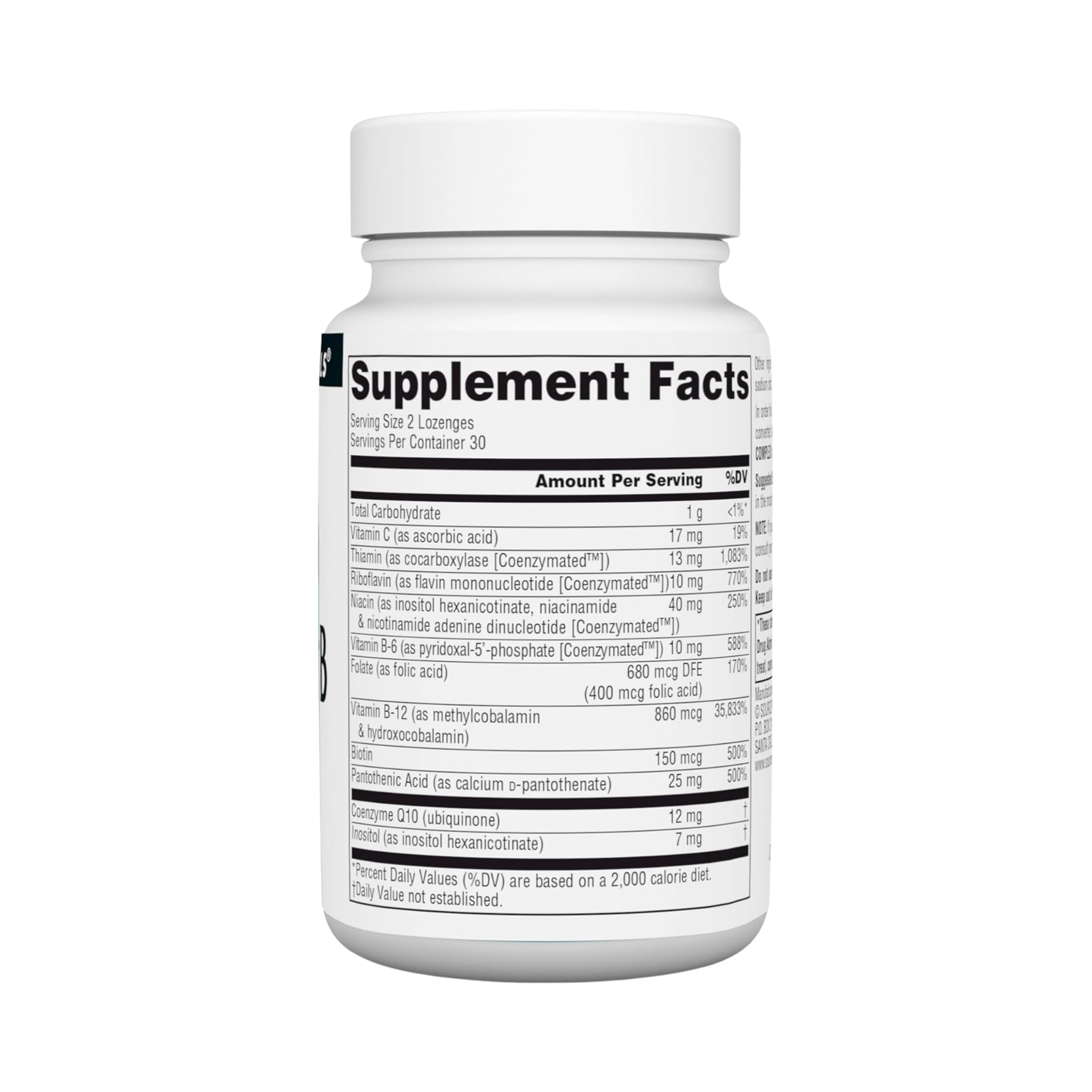 Source Naturals, Coenzymate B Complex, 60 Peppermint Lozenge