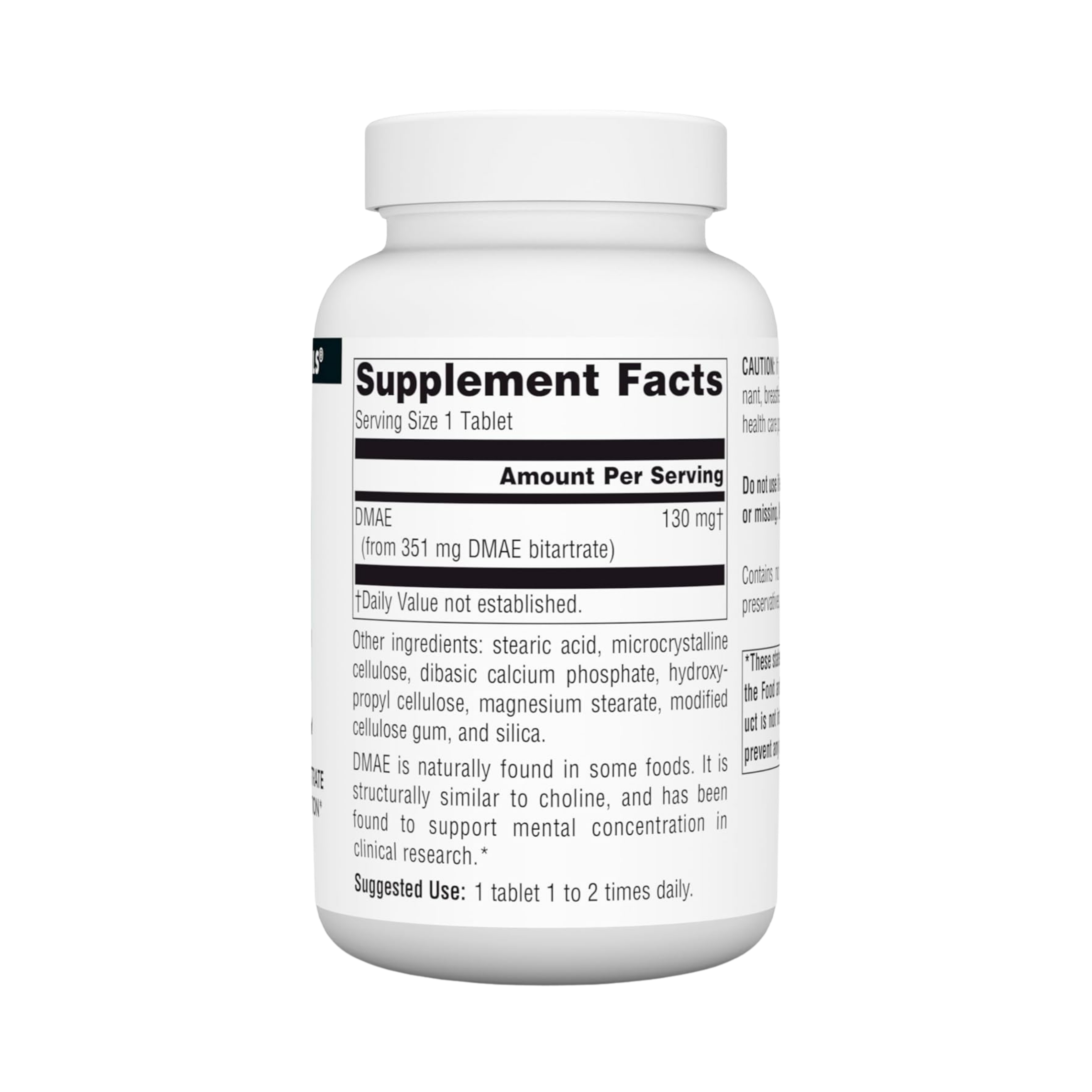 Source Naturals, DMAE, Dimethylaminoethanol Bitartrate, 200 Tablets