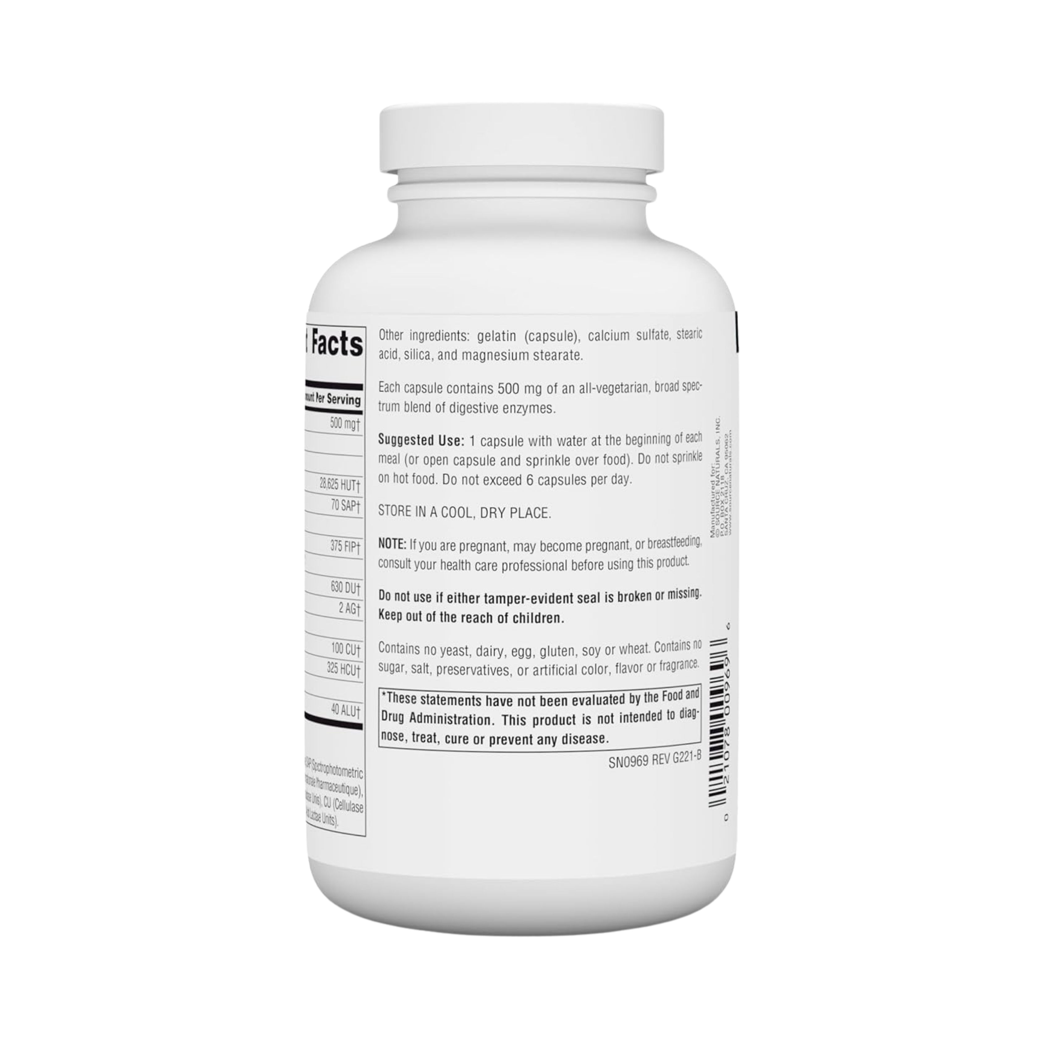 Source Naturals, Essential Enzymes, 500 Mg, 240 Capsules