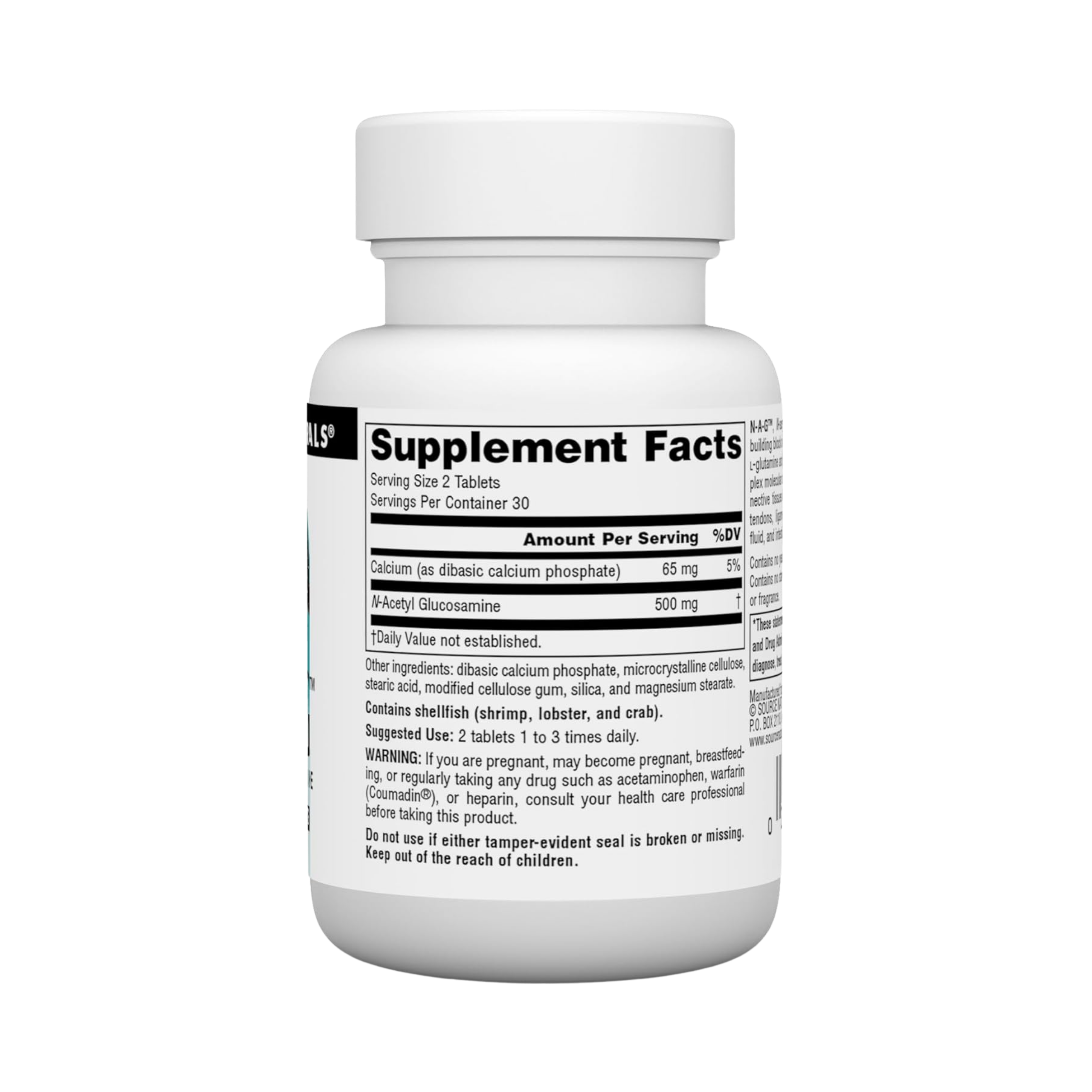 Source Naturals,  N-A-G, N-Acetyl Glucosamine, 250 Mg, 60 Tablets