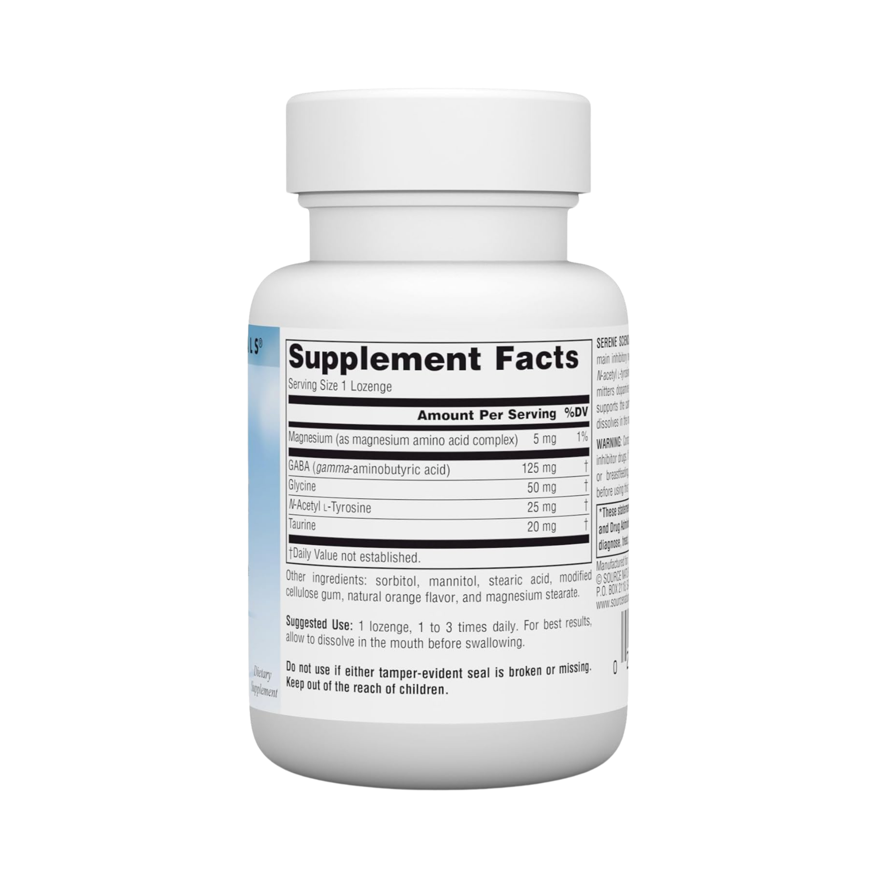 Source Naturals, Serene Science GABA Calm, 30 Orange Lozenge