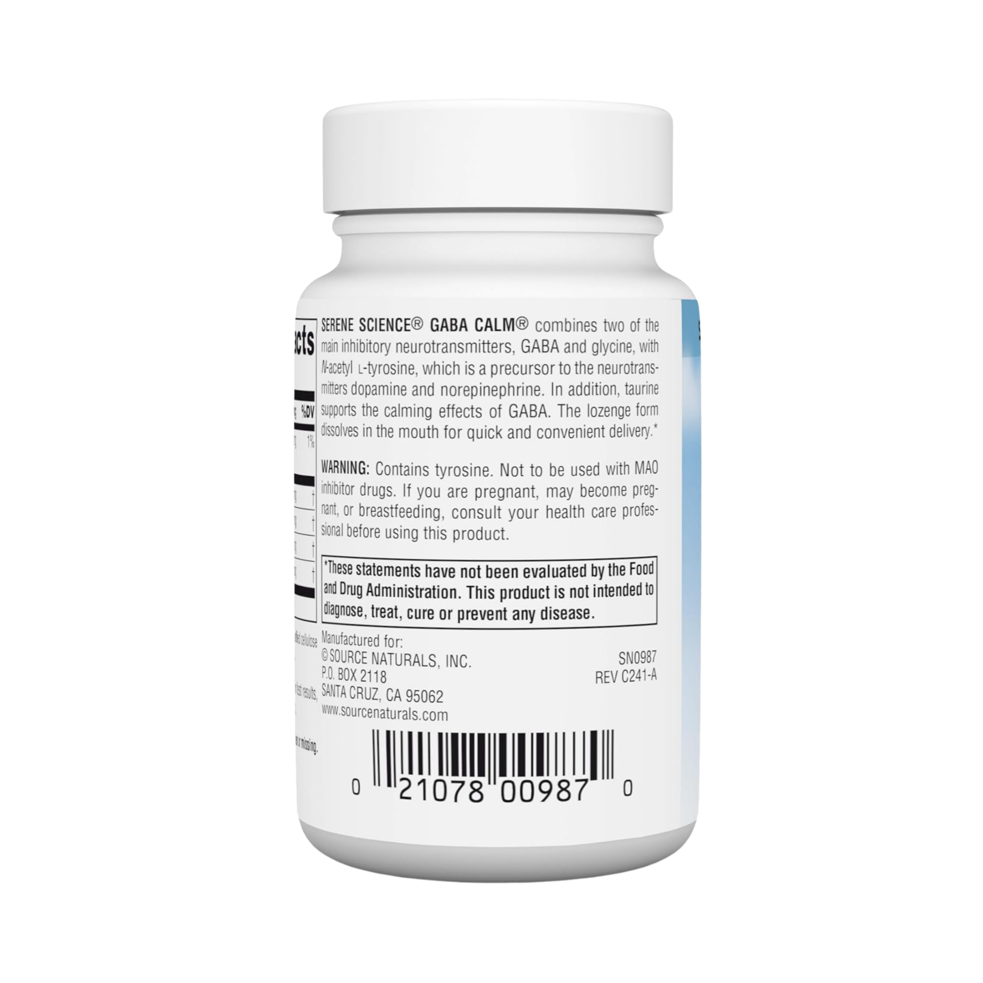 Source Naturals, Serene Science GABA Calm, 60 Orange Lozenge