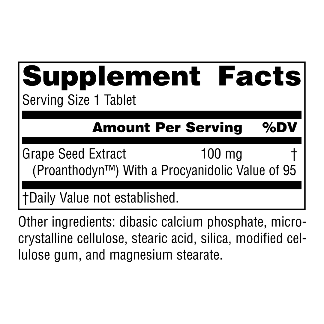 Source Naturals, Grape Seed Extract, Proanthodyn, 100 Mg, 60 Tablets