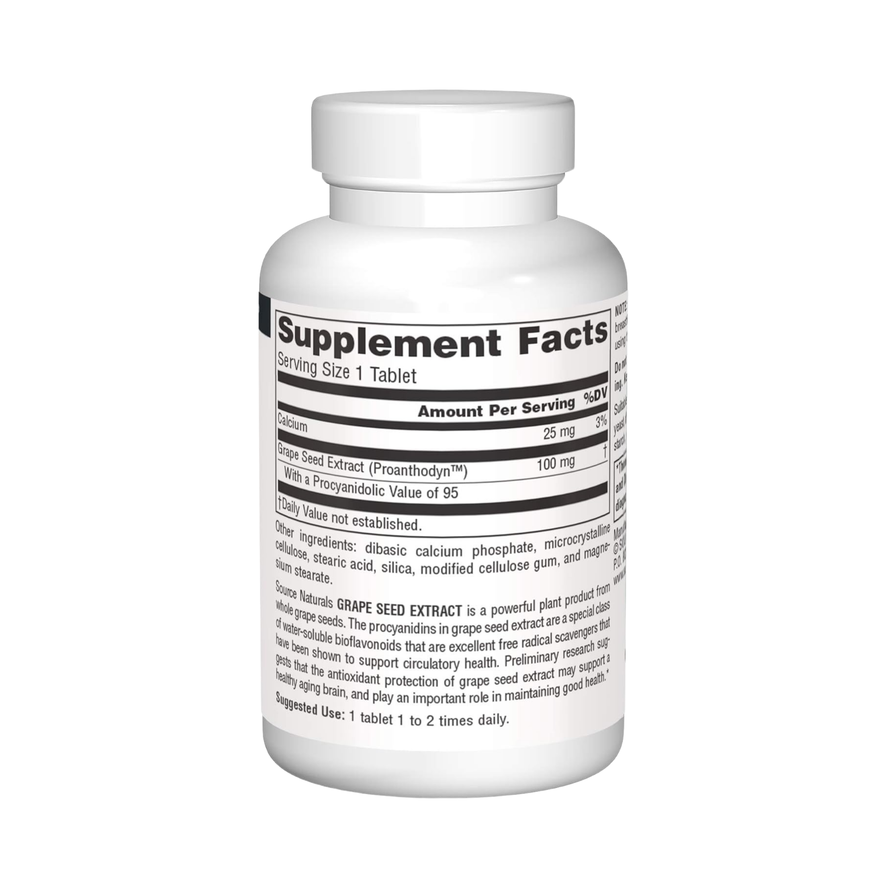 Source Naturals, Grape Seed Extract, Proanthodyn, 100 Mg, 60 Tablets