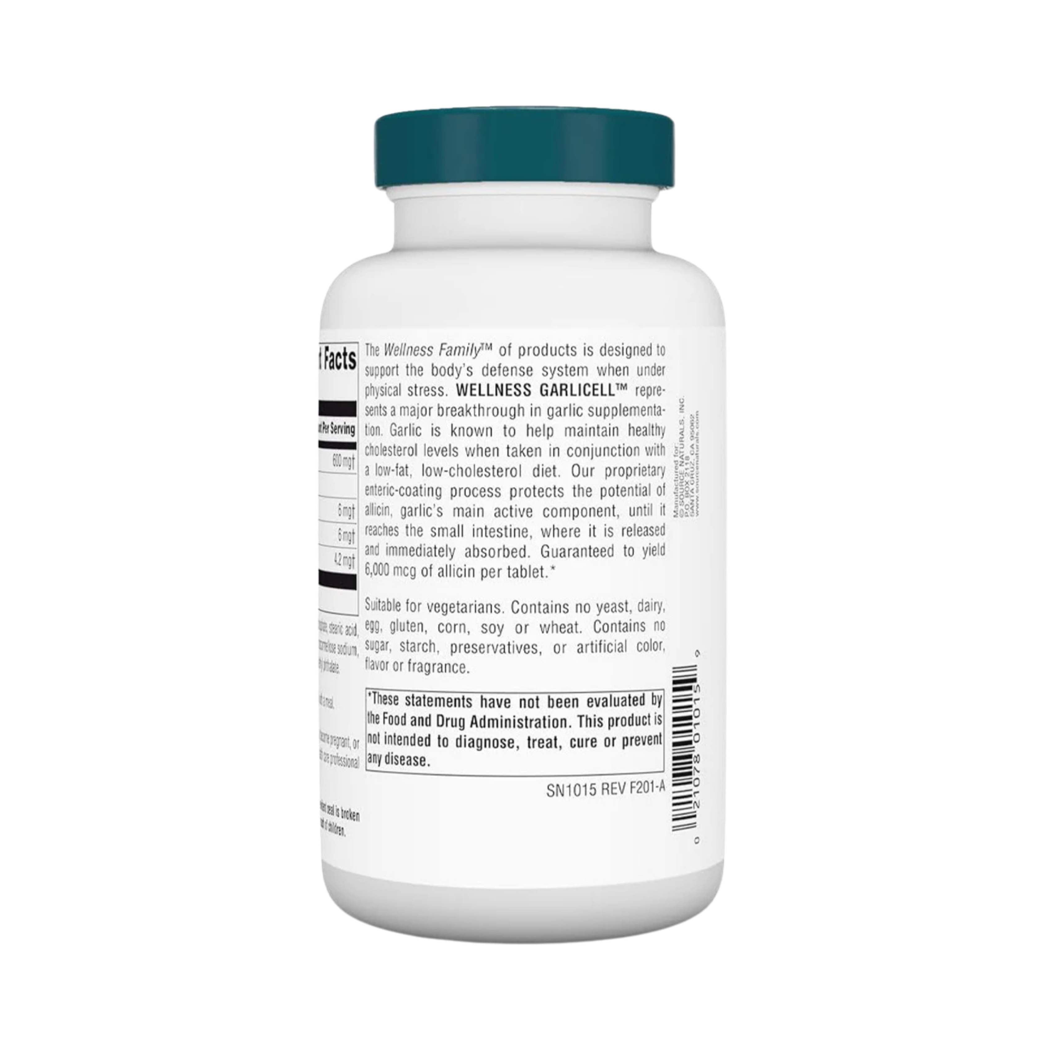 Source Naturals, Wellness GarliCell, 6000 Mcg, 180 Tablets