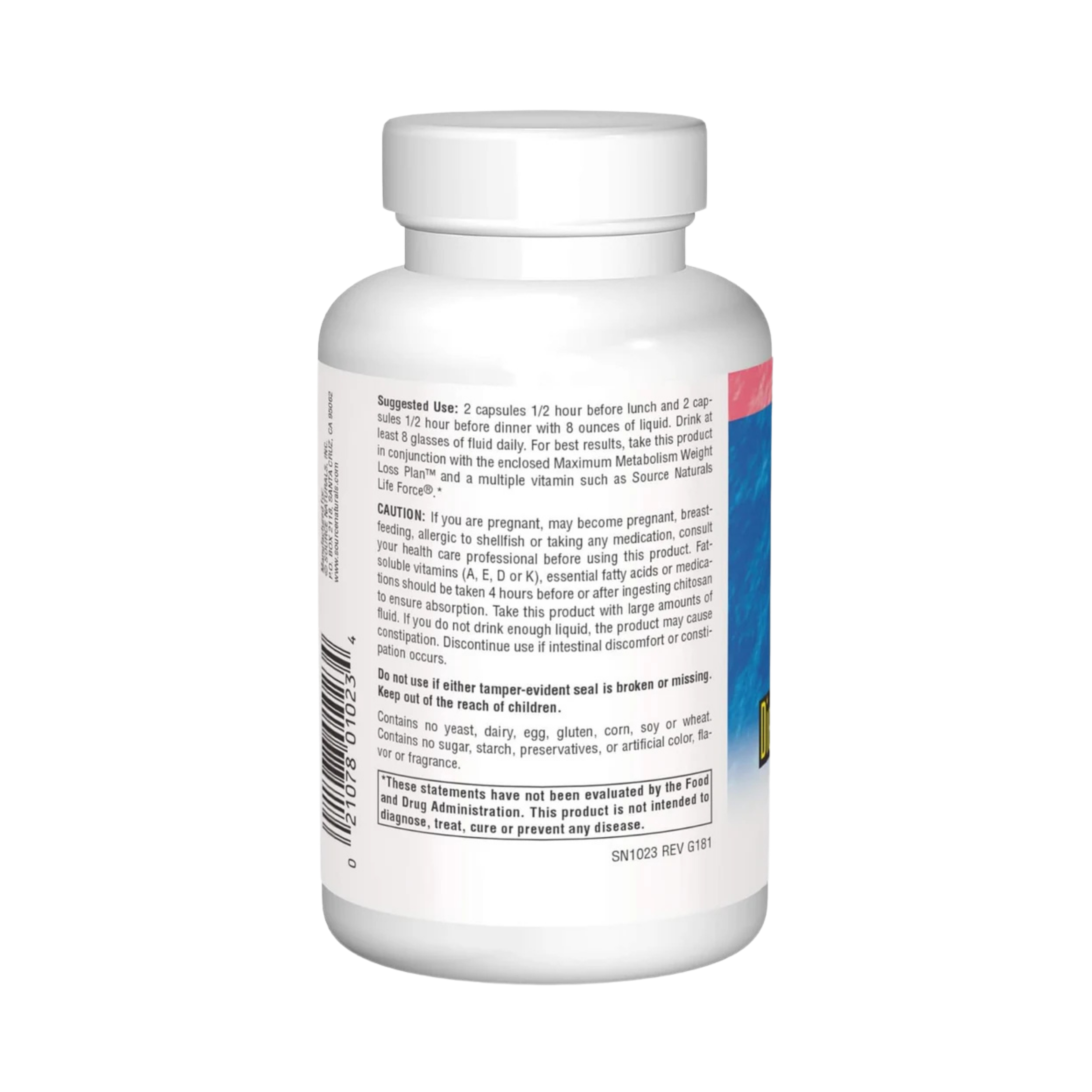 Source Naturals, Diet Chitosan, 500 Mg, 120 Capsules