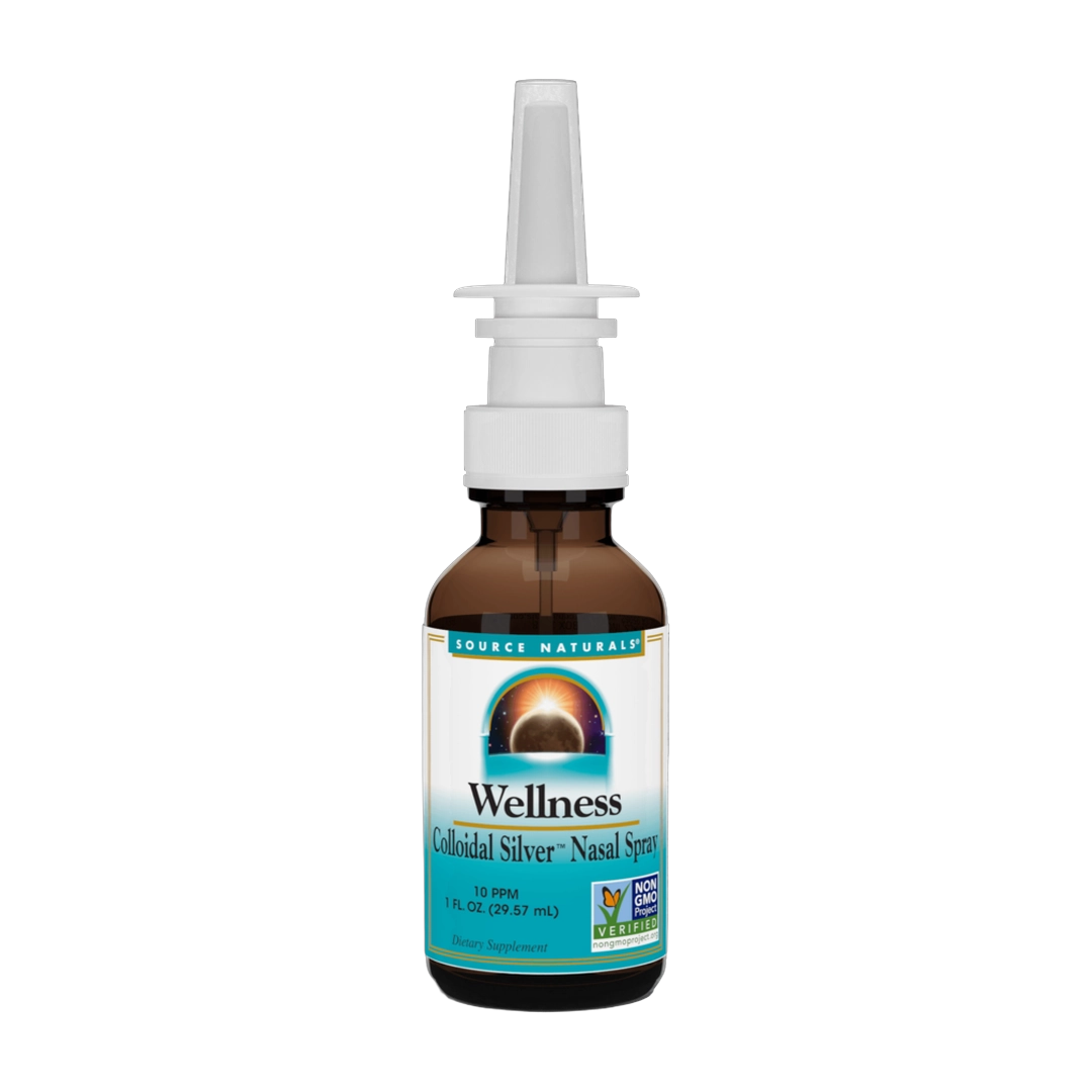 Source Naturals, Wellness Colloidal Silver Nasal Spray, 10 ppm, 1 Oz Liquid