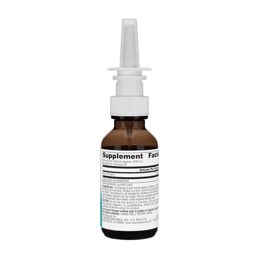 Source Naturals, Wellness Colloidal Silver Nasal Spray, 10 ppm, 1 Oz Liquid