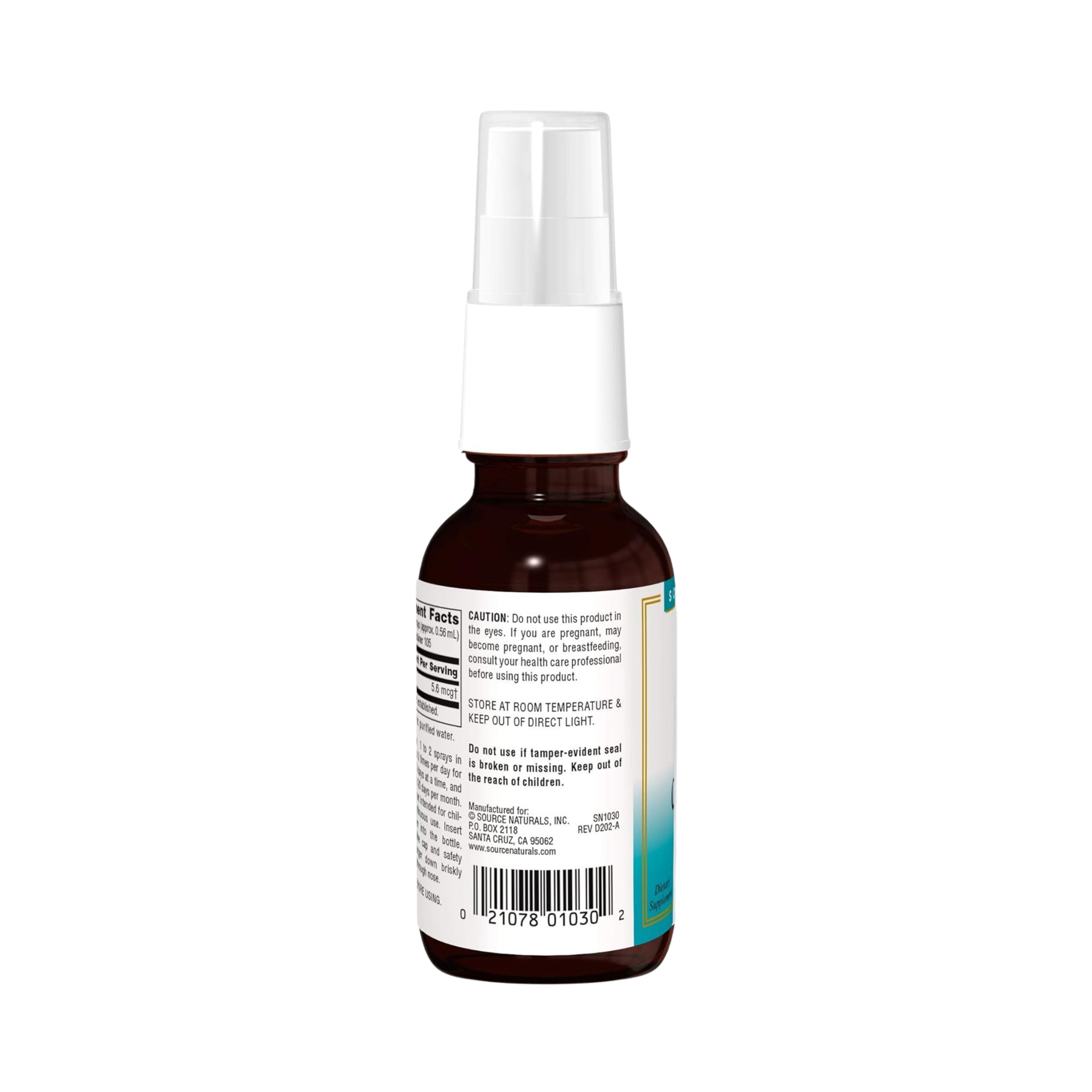 Source Naturals, Wellness Colloidal Silver Nasal Spray, 10 ppm, 2 Oz Liquid
